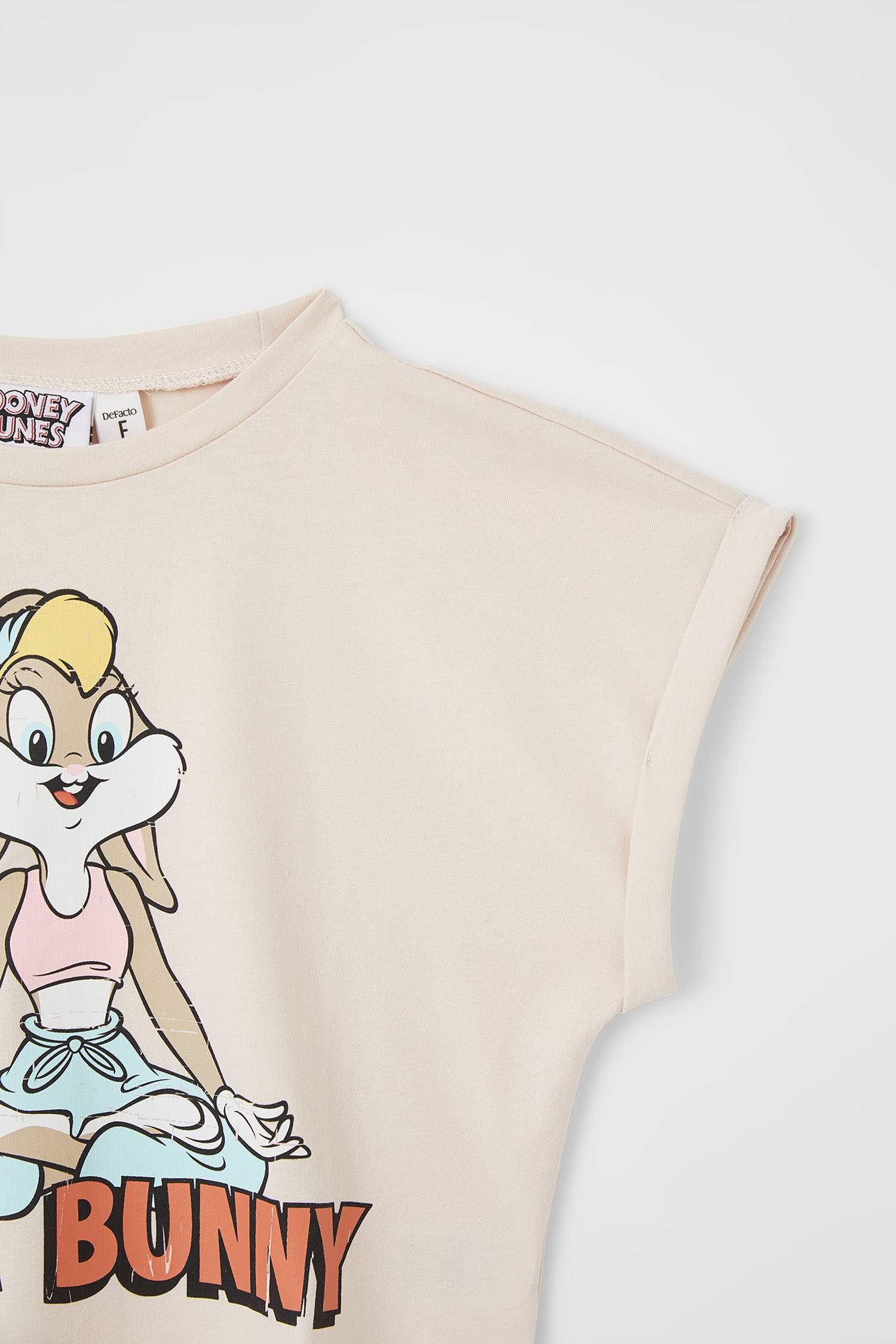 Kız Çocuk Lola Bunny Lisanslı Crop Kısa Kollu Tişört