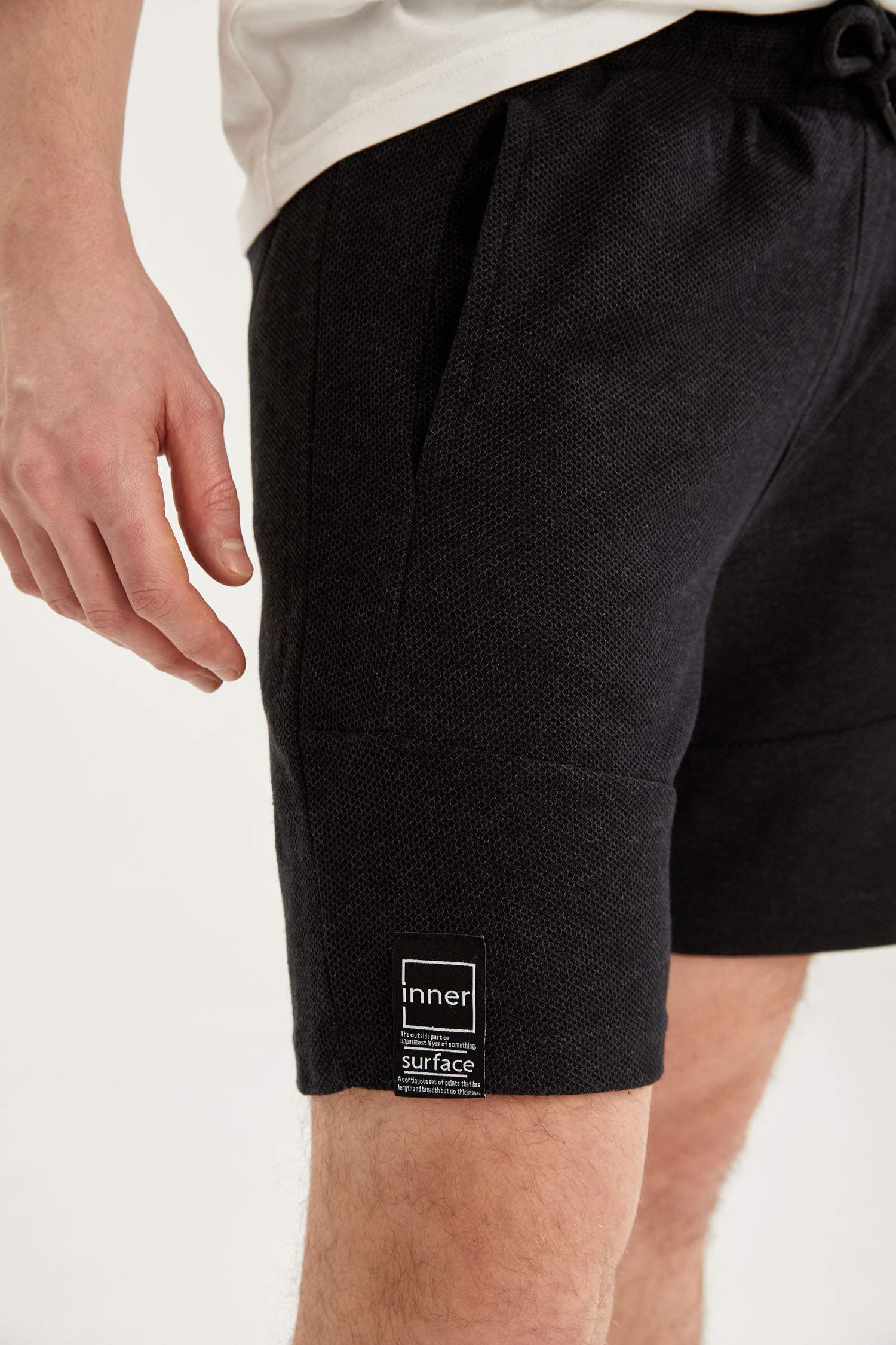 Slim Fit Beli Bağcıklı Basic Şort