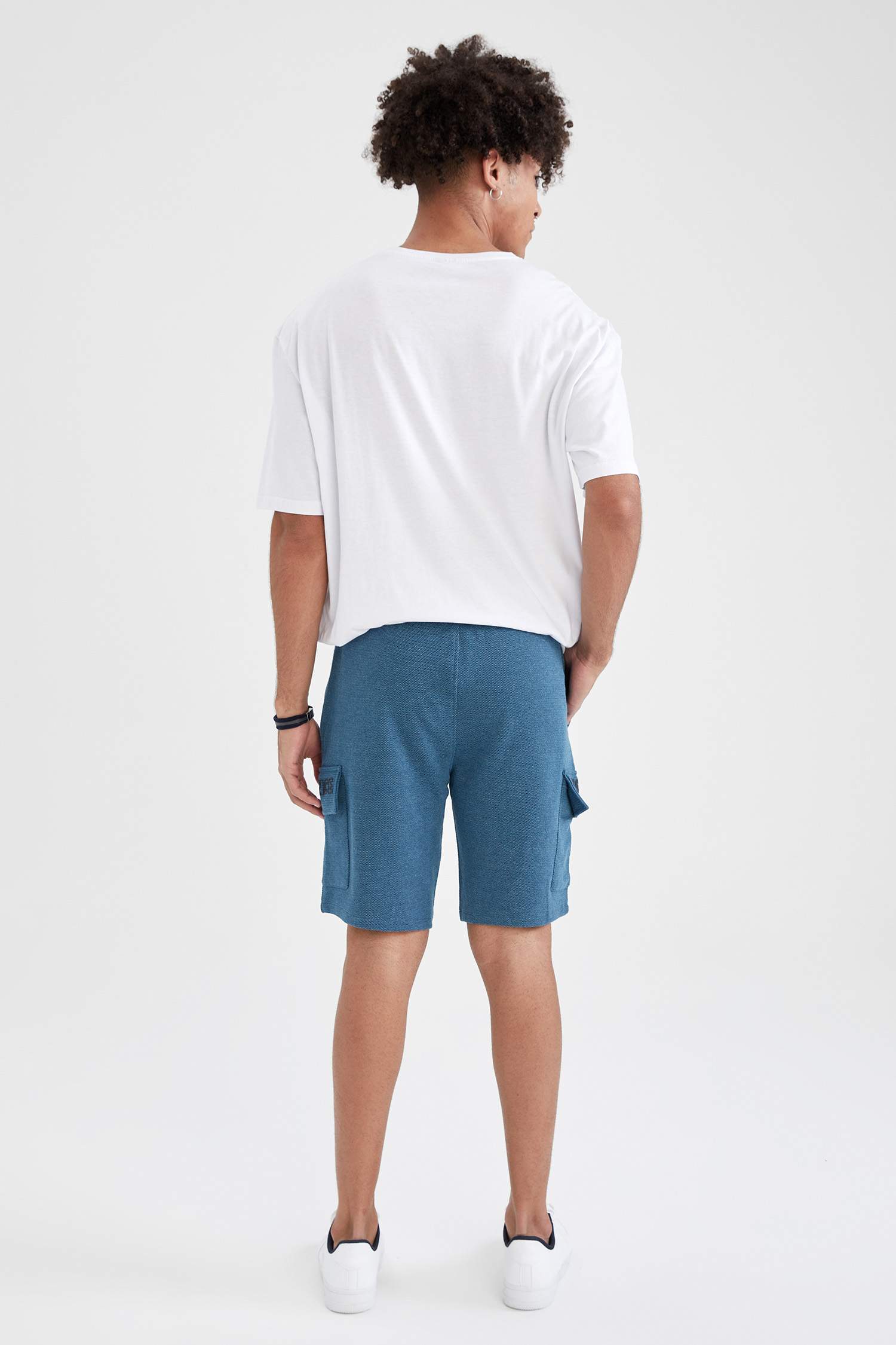 Slim Fit Kargo Cepli Şort