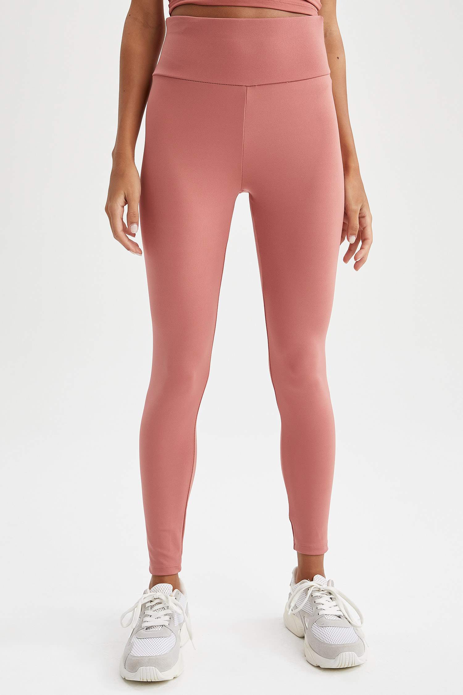 Defacto Fit Ekstra Slim Fit Yüksek Bel Toparlayıcı Crop Spor Tayt