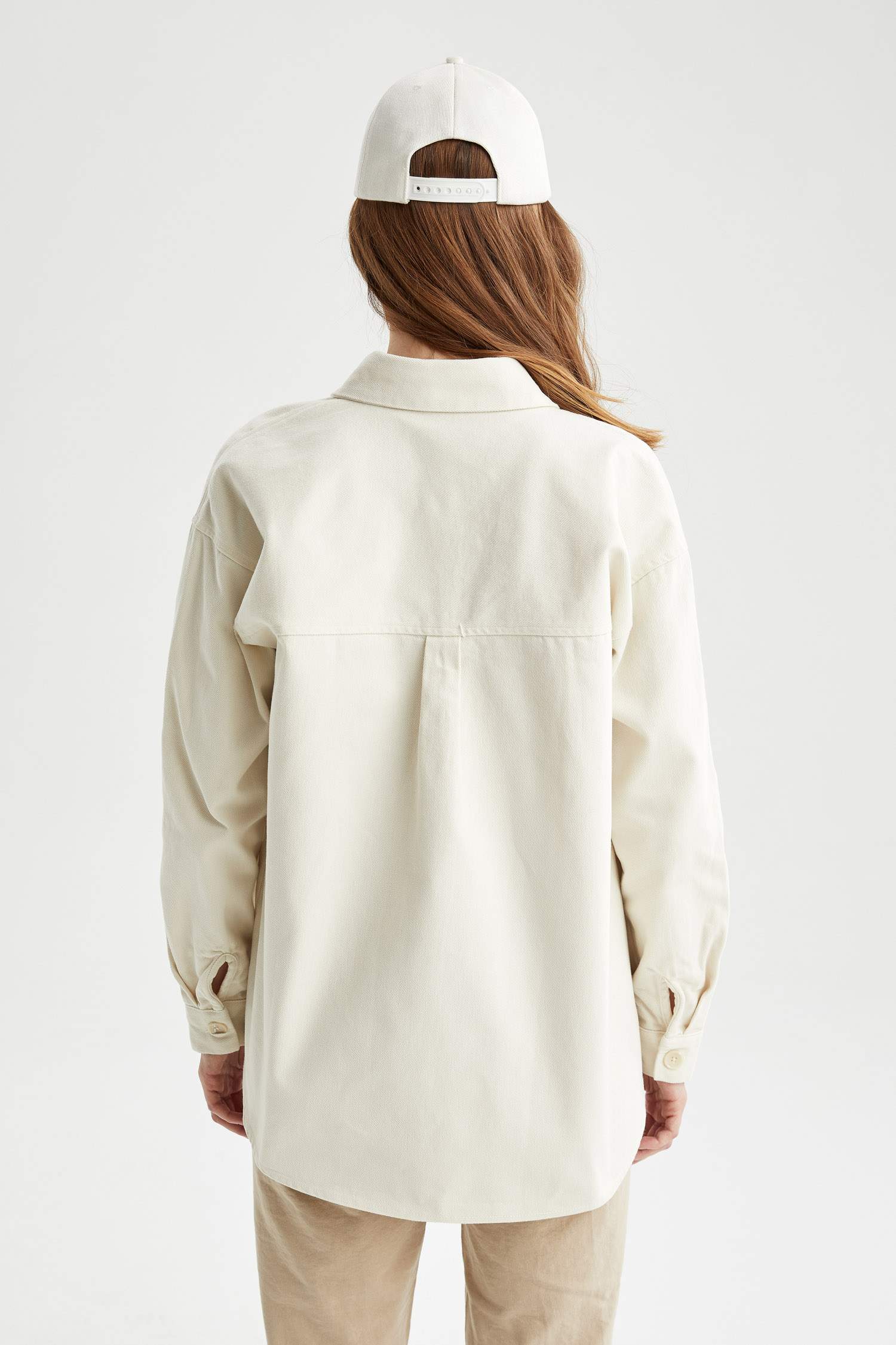 Retro Düğmeli Cep Detaylı Oversize Fit Tunik Ceket
