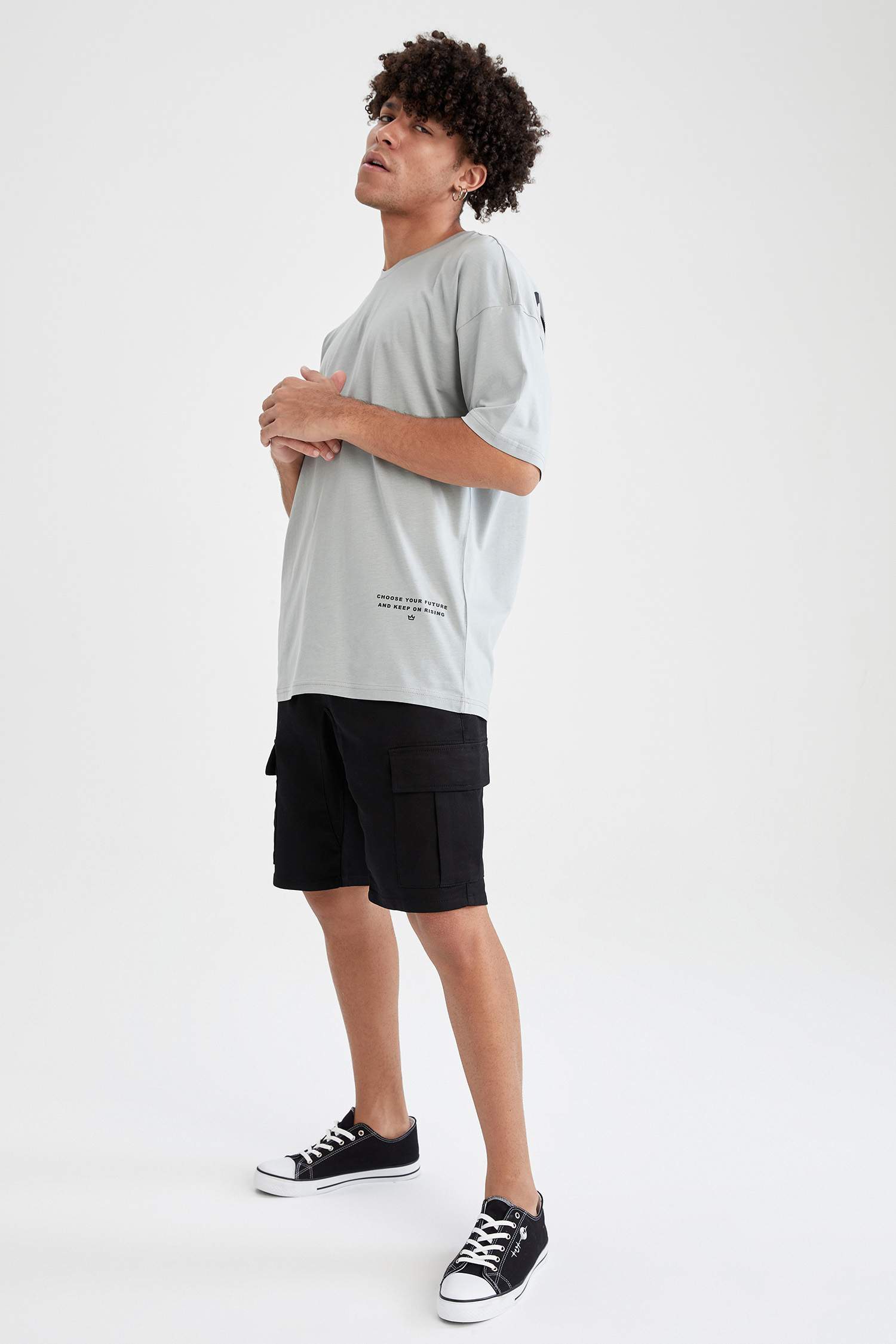 Regular Fit Kargo Bermuda Şort