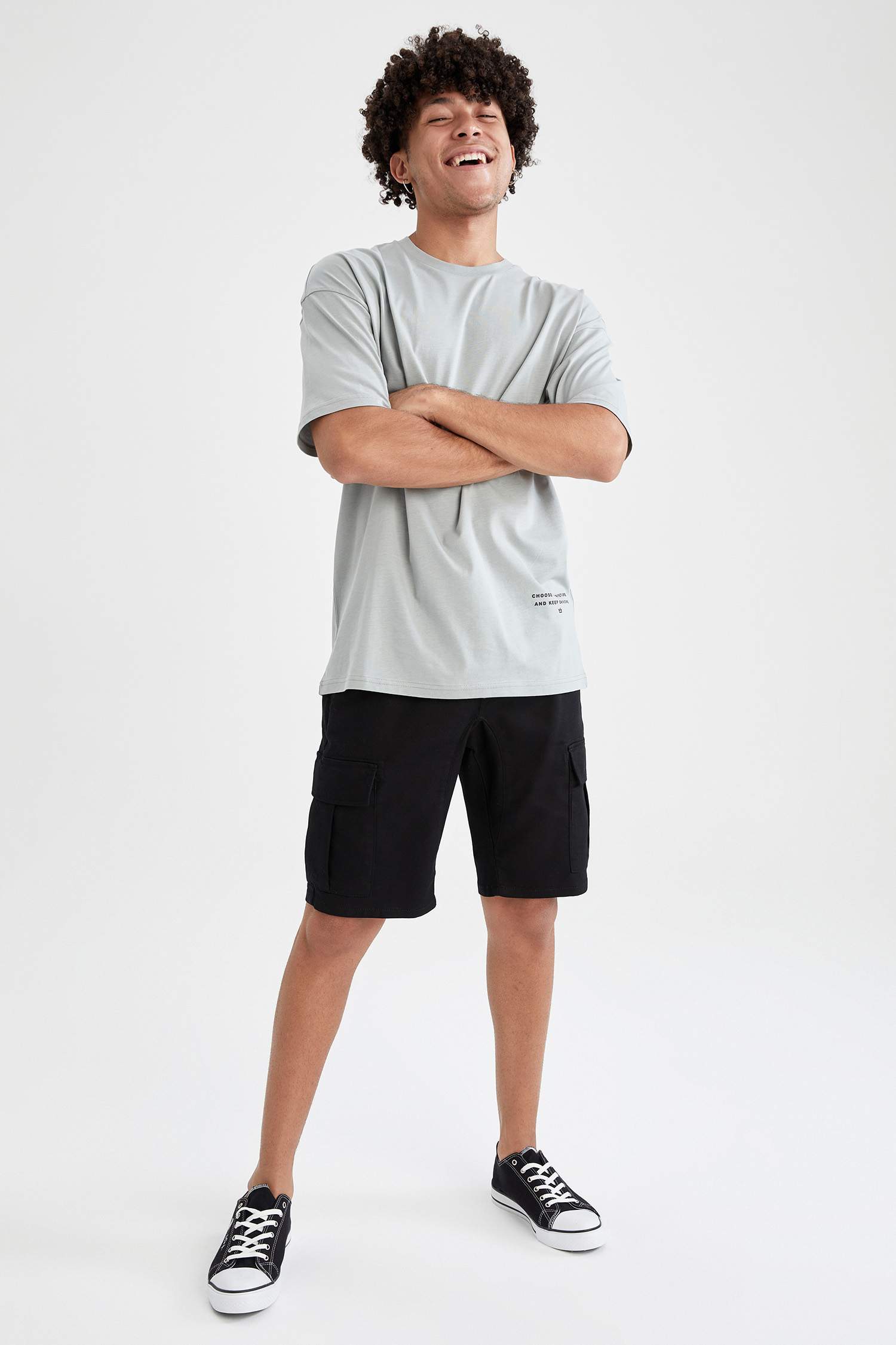 Regular Fit Kargo Bermuda Şort