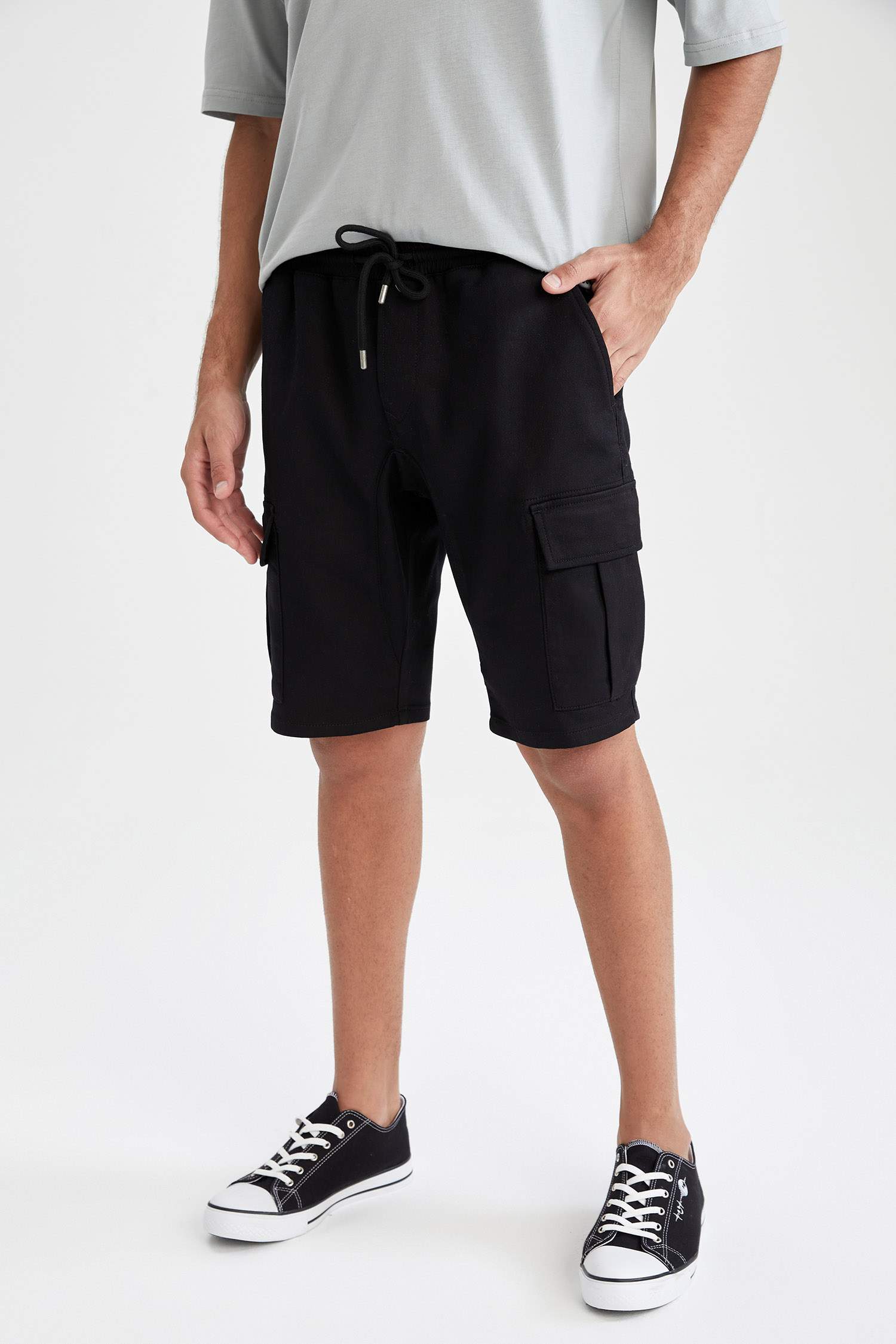 Regular Fit Kargo Bermuda Şort