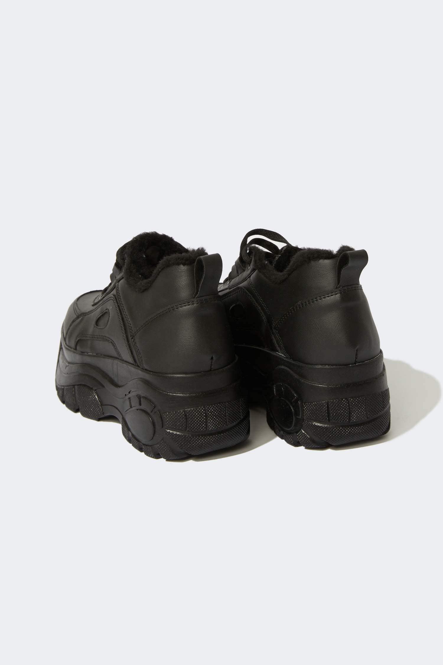 İçi Peluş Detaylı Bağcıklı Sneaker Ayakkabı