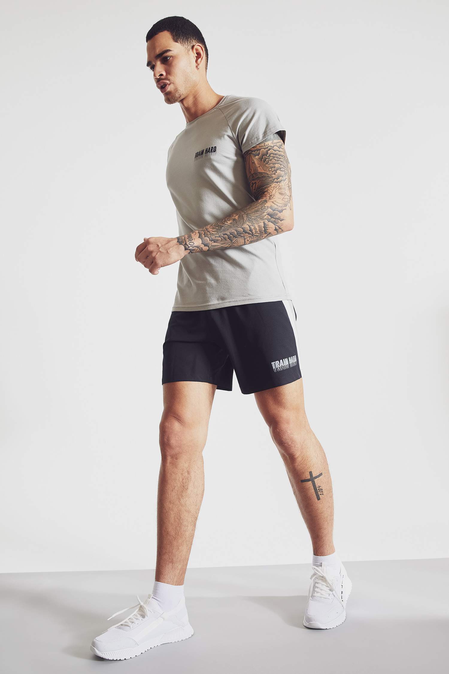 Ekstra Slim Fit Bisiklet Yaka Yazı Baskılı Kısa Kollu Tişört