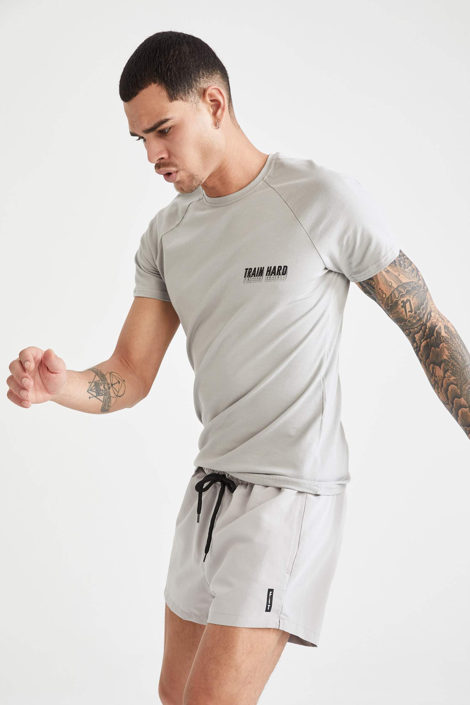 Ekstra Slim Fit Bisiklet Yaka Yazı Baskılı Kısa Kollu Tişört
