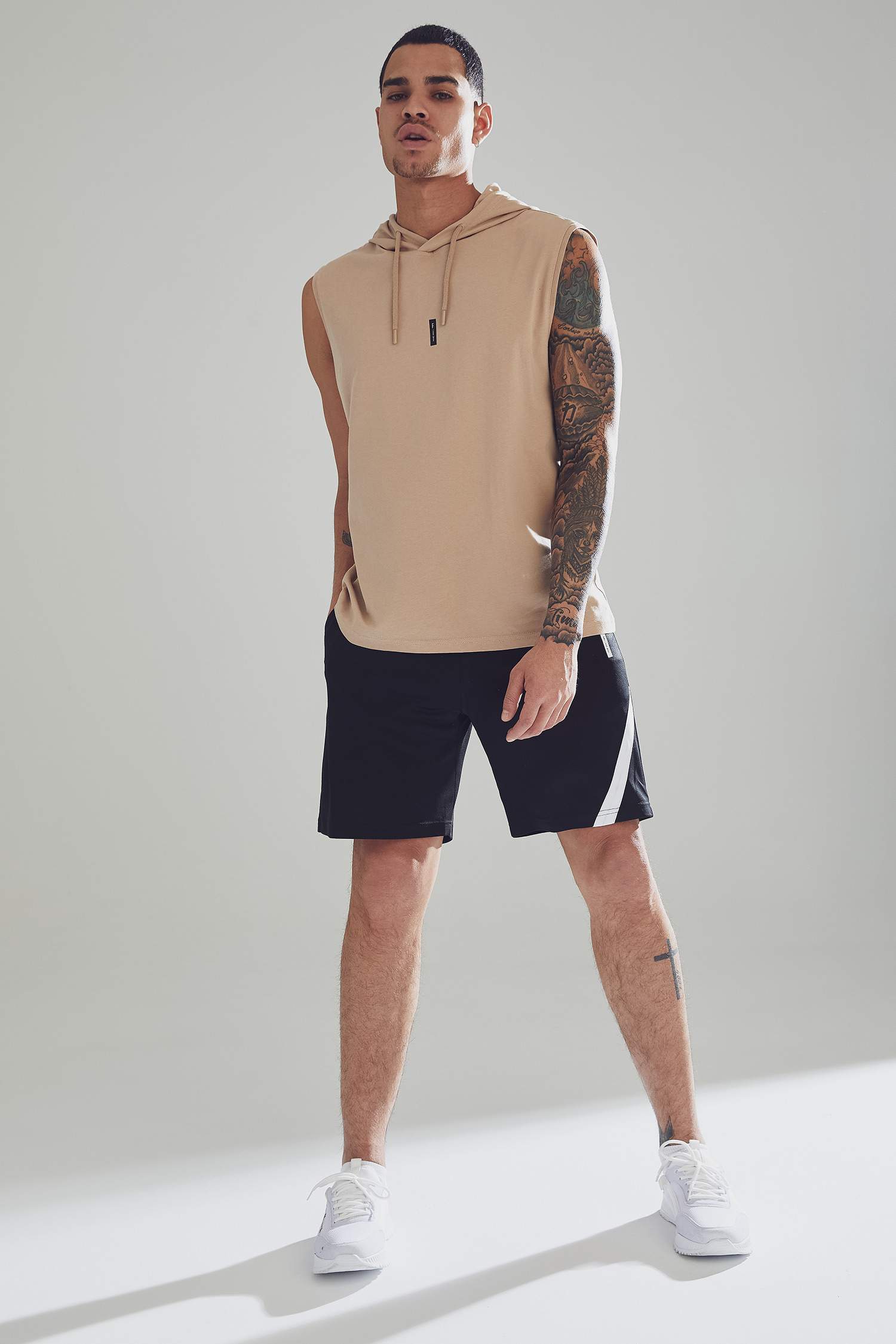 Slim Fit Kapüşonlu Kolsuz Spor Basketbol Tişört