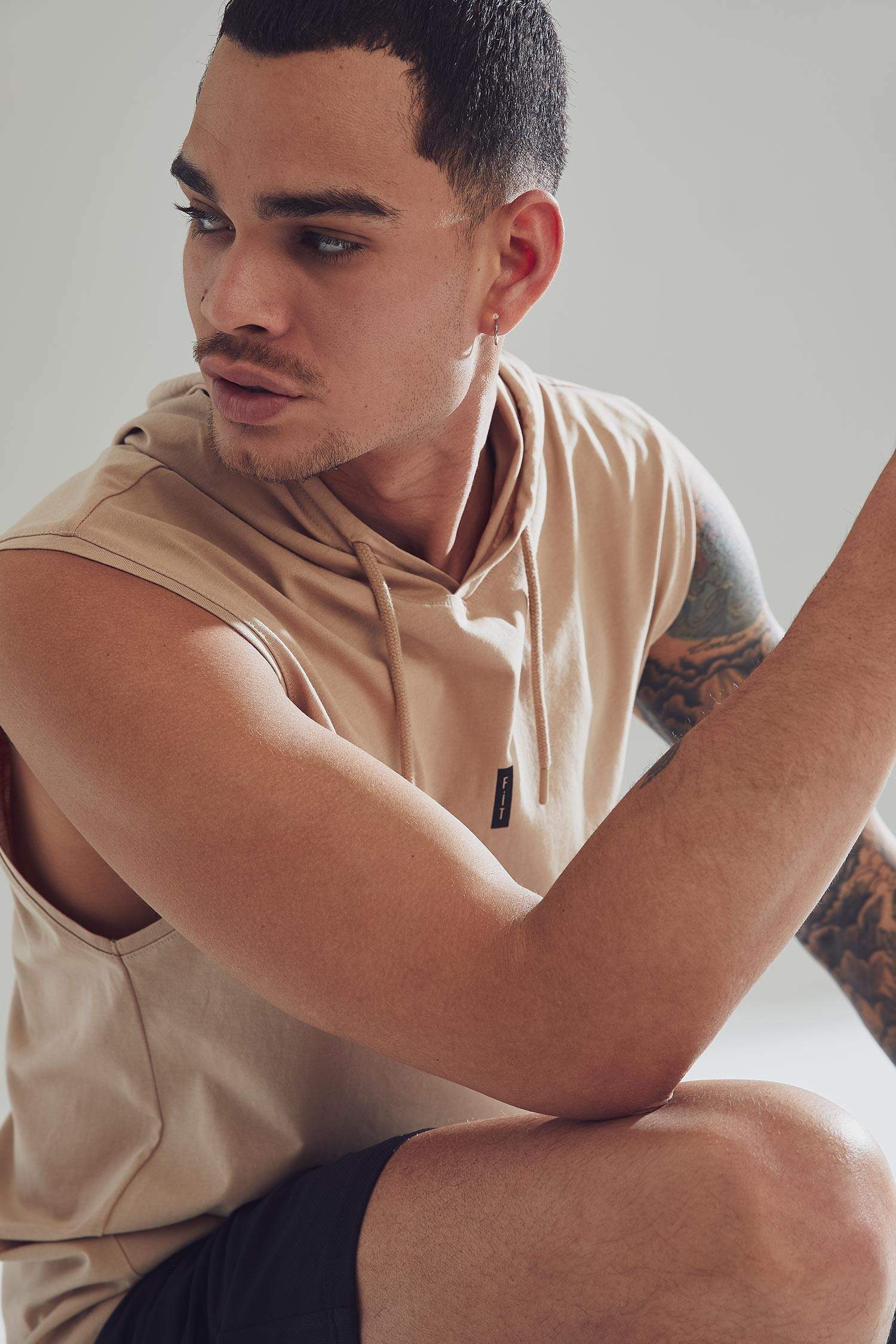 Slim Fit Kapüşonlu Kolsuz Spor Basketbol Tişört