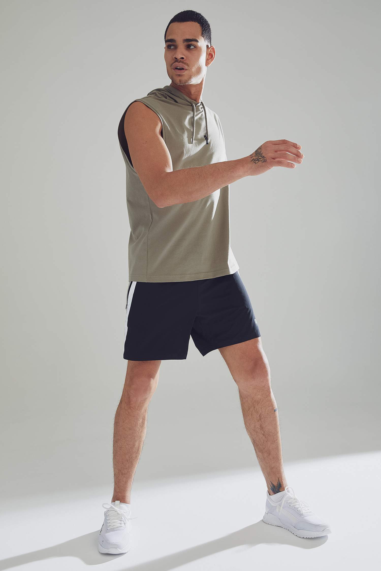 Slim Fit Kapüşonlu Kolsuz Spor Basketbol Tişört