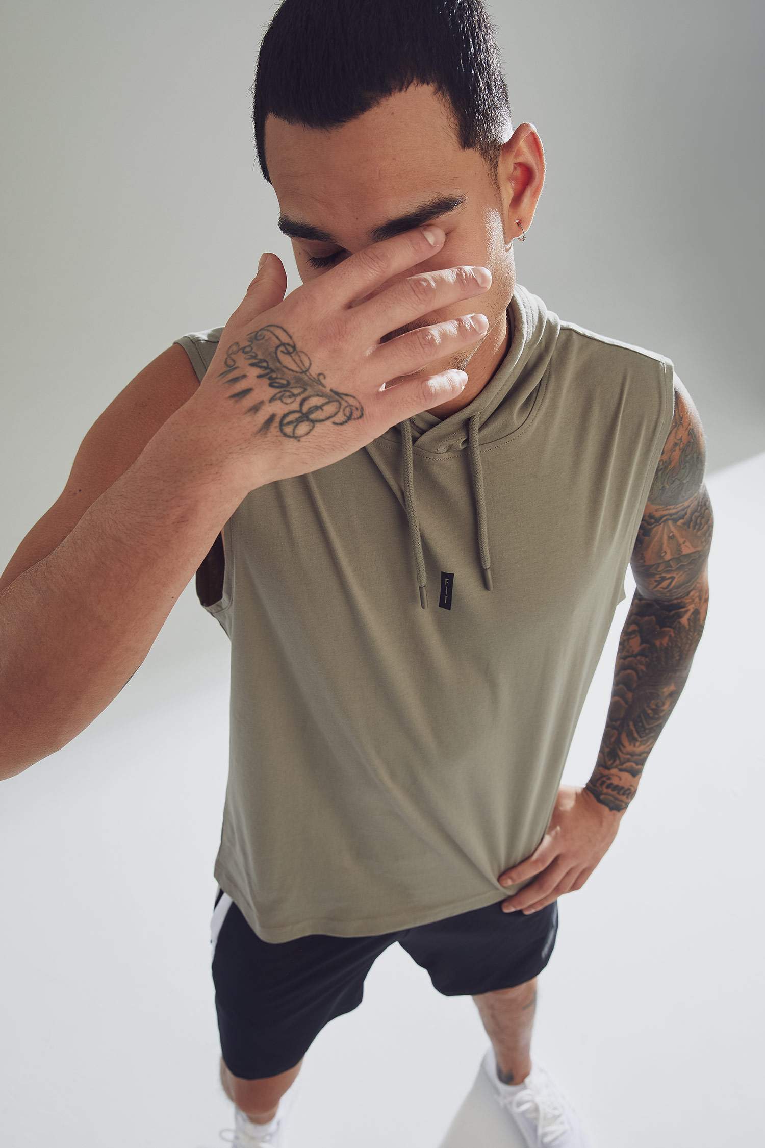 Slim Fit Kapüşonlu Kolsuz Spor Basketbol Tişört