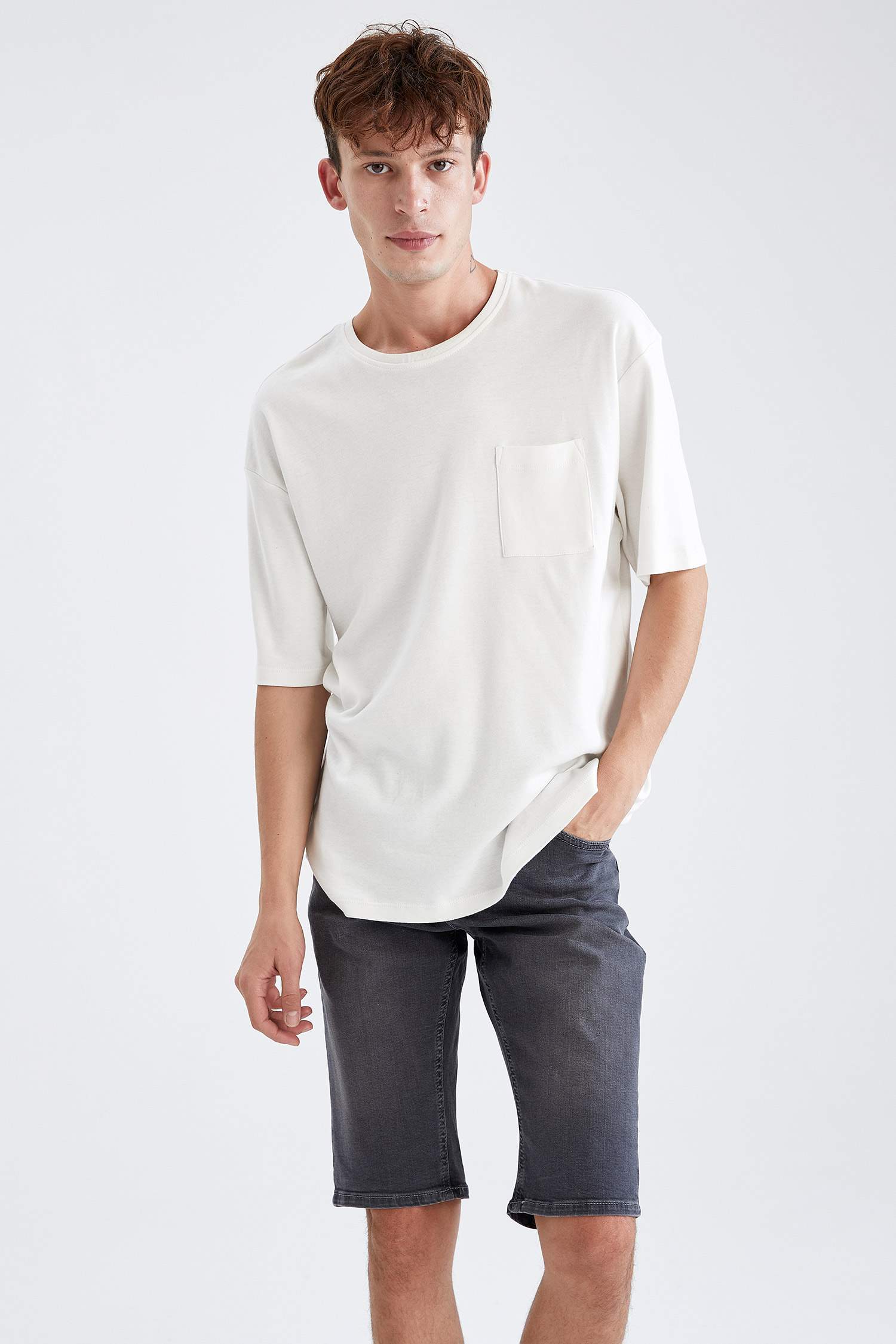 Regular Fit Jean Bermuda Şort