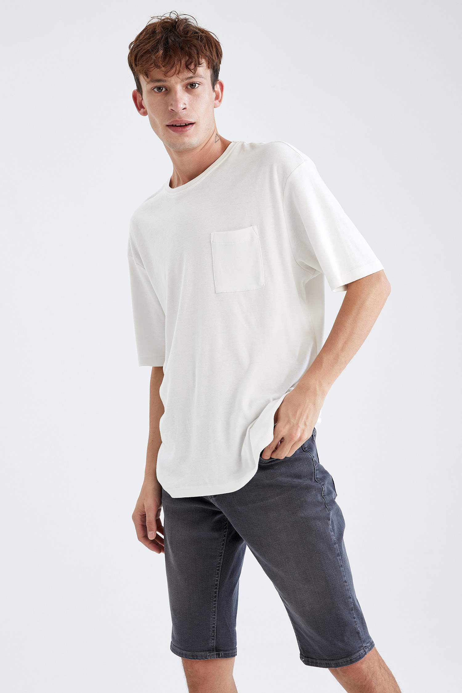 Regular Fit Jean Bermuda Şort