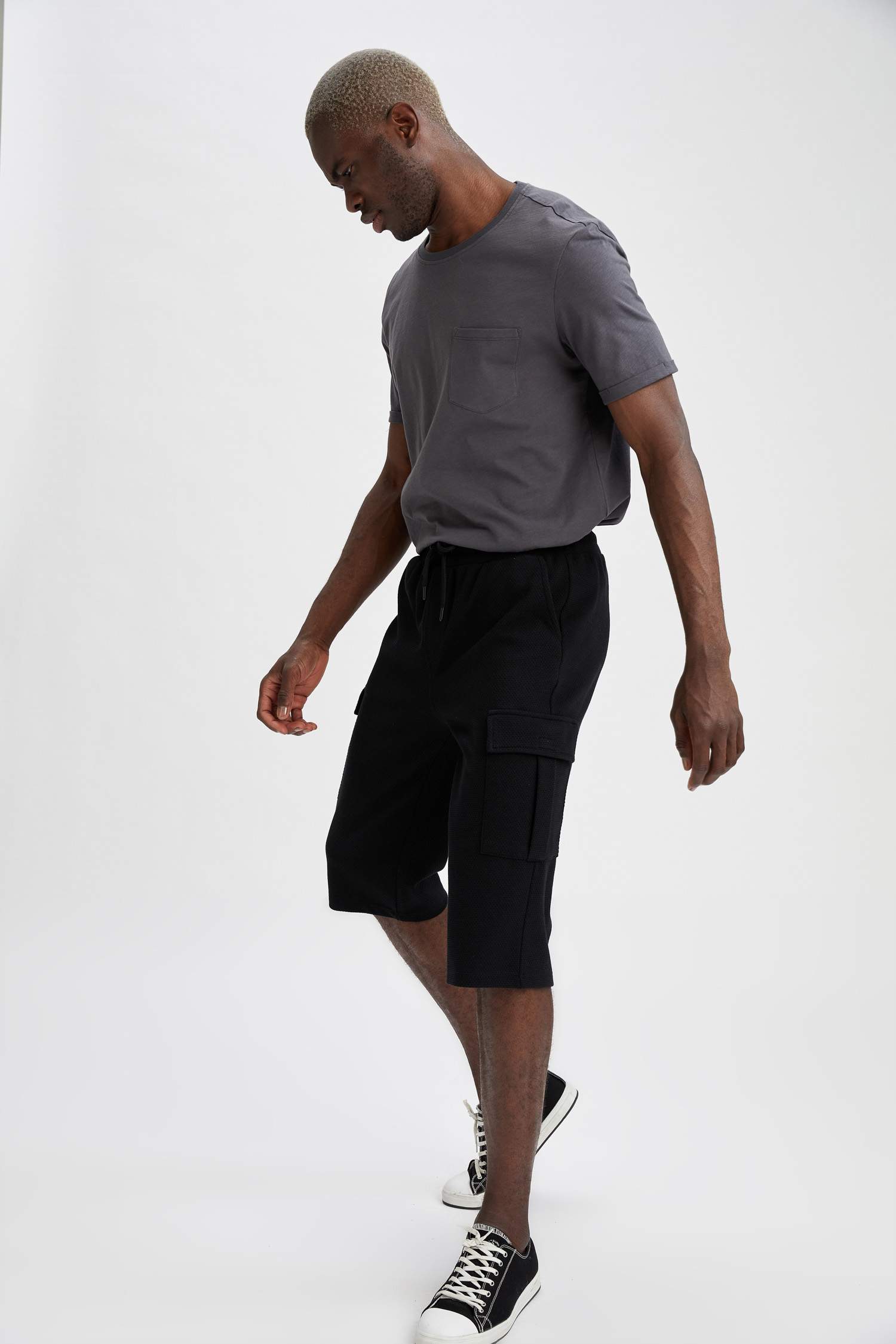 Regular Fit Beli Bağcıklı Kapri