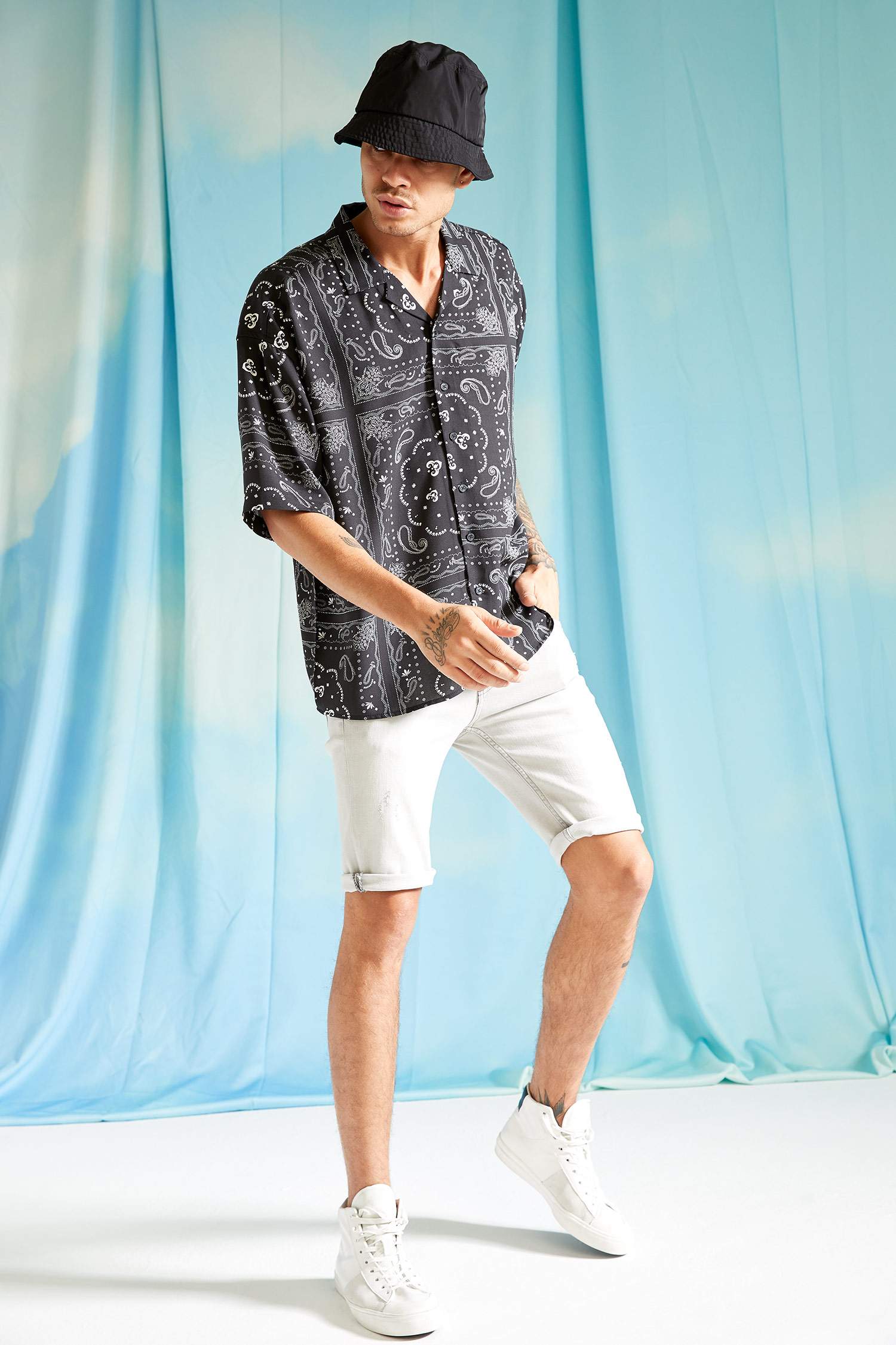 Skinny Fit Jean Bermuda Şort