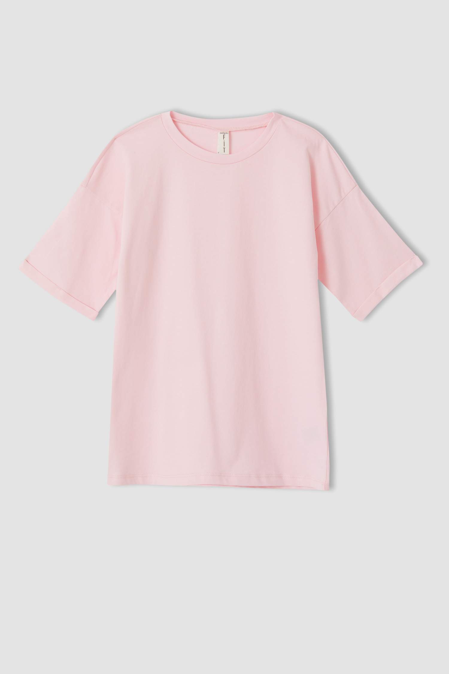Kız Çocuk Oversize Fit Kısa Kollu Tunik Tişört