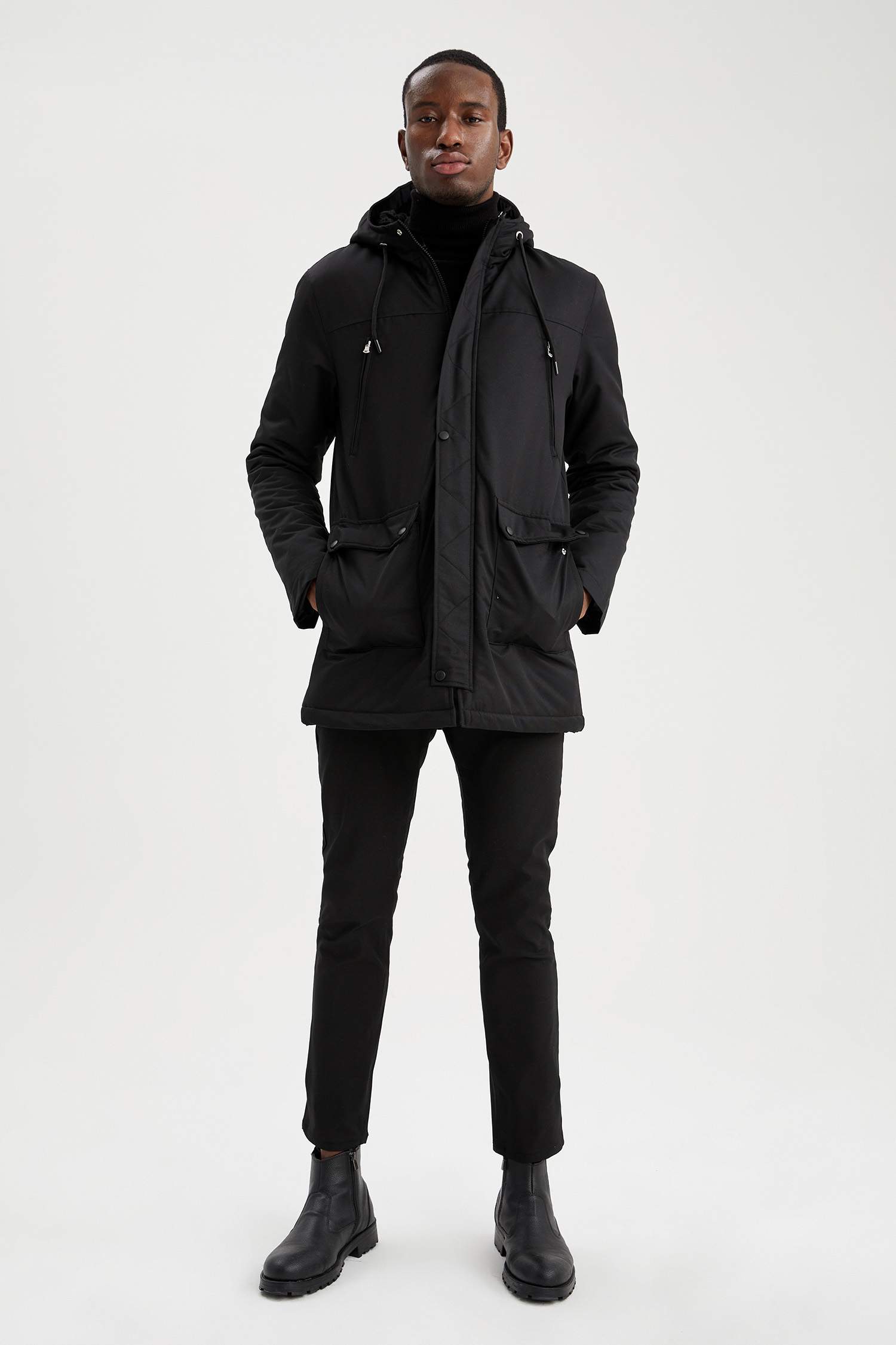 Regular Fit Kapüşonlu Warmtech Isı Yalıtımlı Kalın Parka