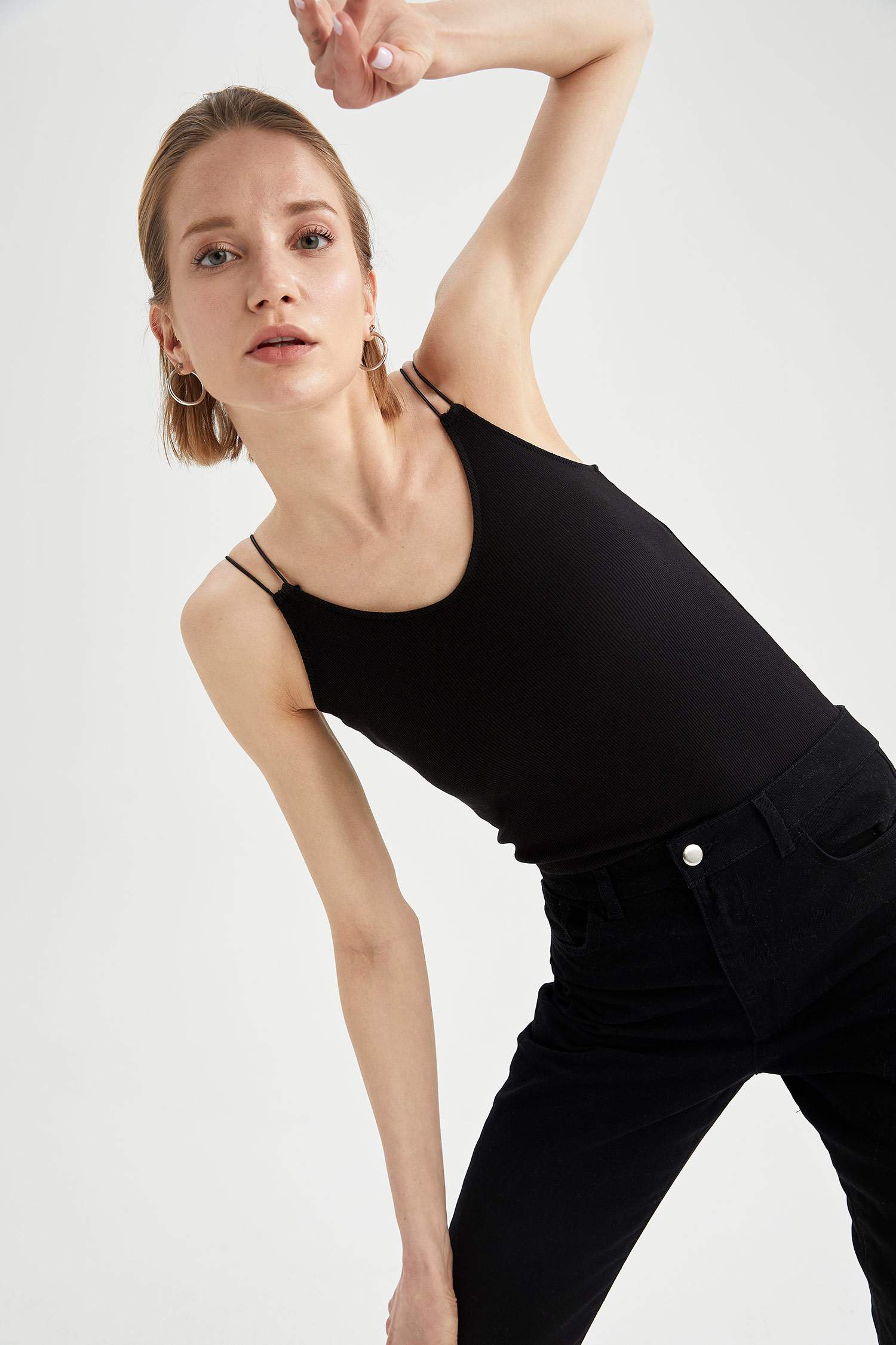 Coool Çift Askı Detaylı Çıtçıtlı Body