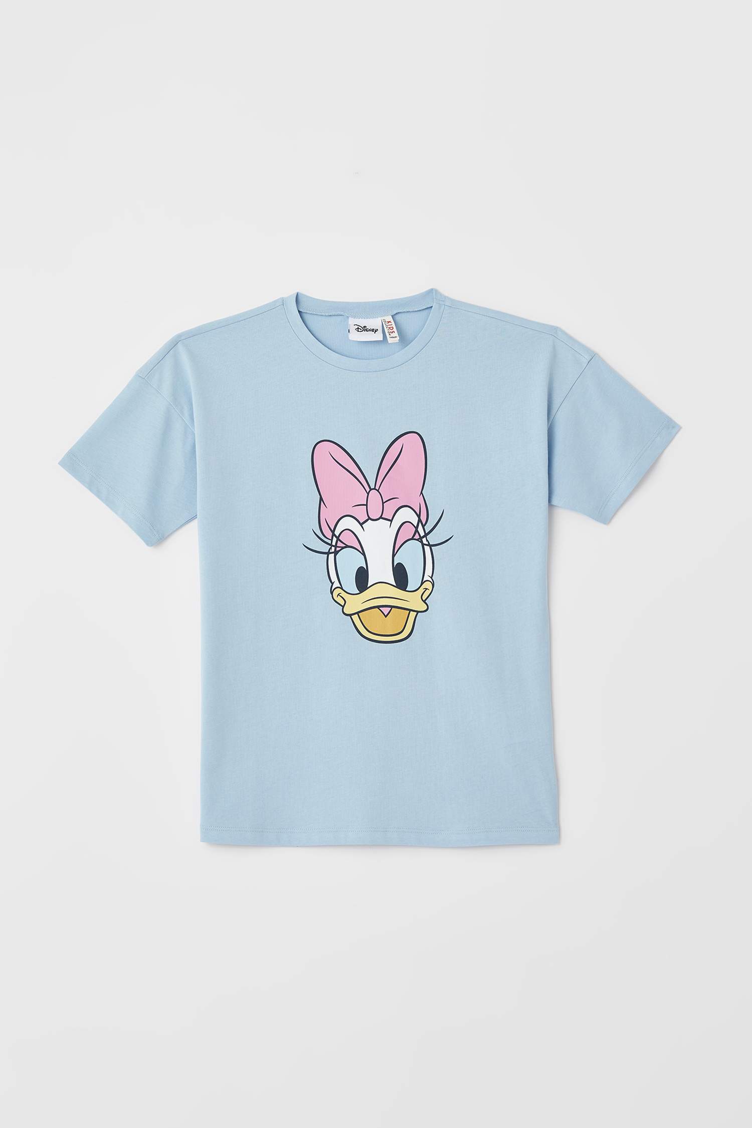 Kız Çocuk Daisy Duck Lisanslı Kısa Kollu Tişört Ve Kısa Tayt Takımı