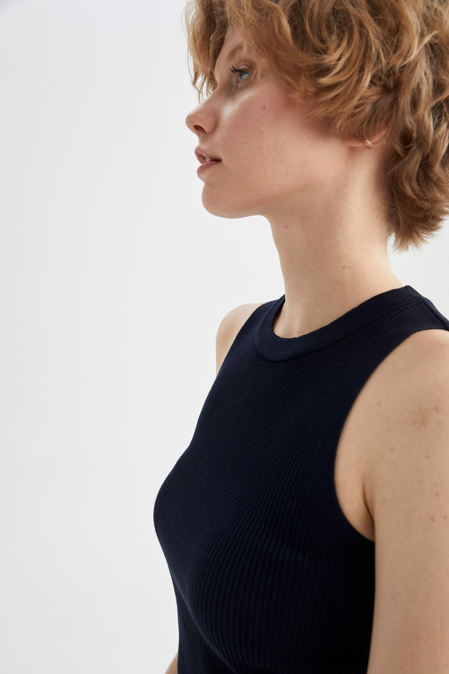 Halter Yaka Pamuklu Crop Top