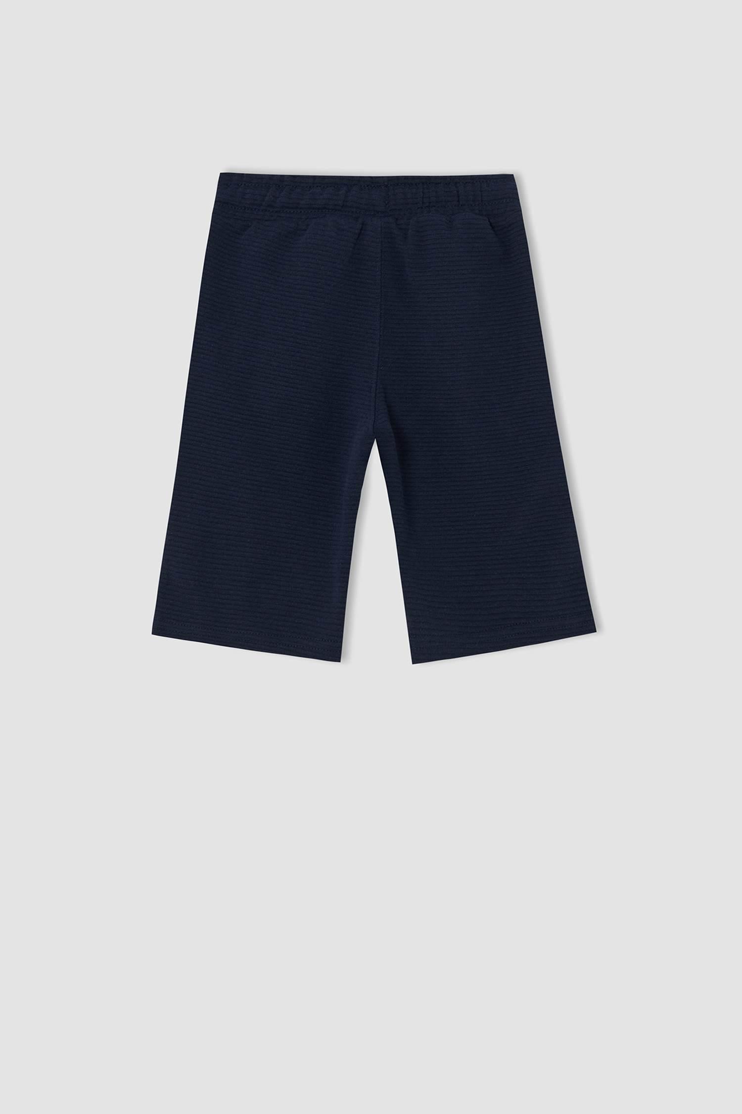 Erkek Çocuk Regular Fit Basic Dokulu Kumaş Bermuda Şort