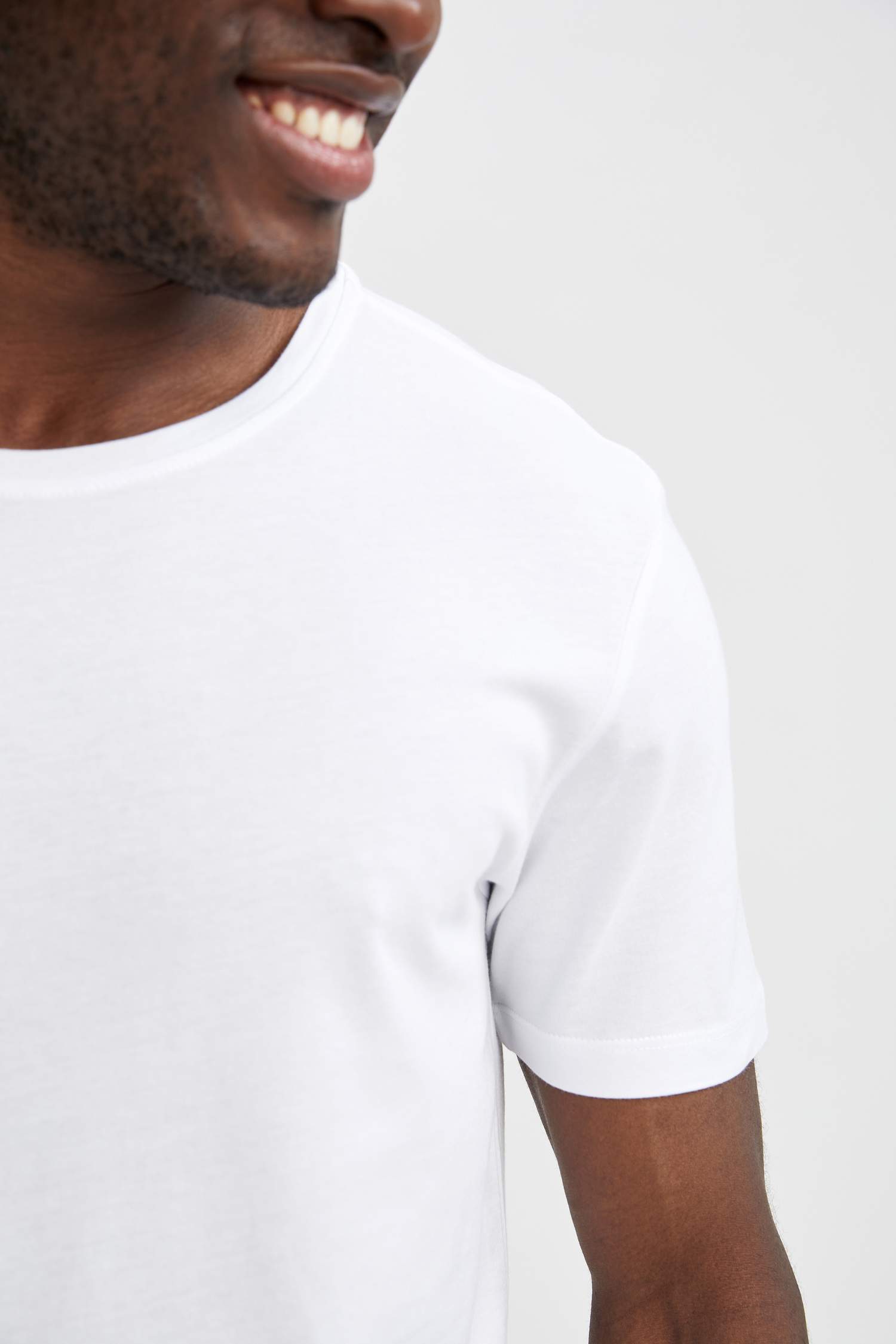 Slim Fit Bisiklet Yaka Premium Kalite 2'li Kısa Kollu Tişört Seti