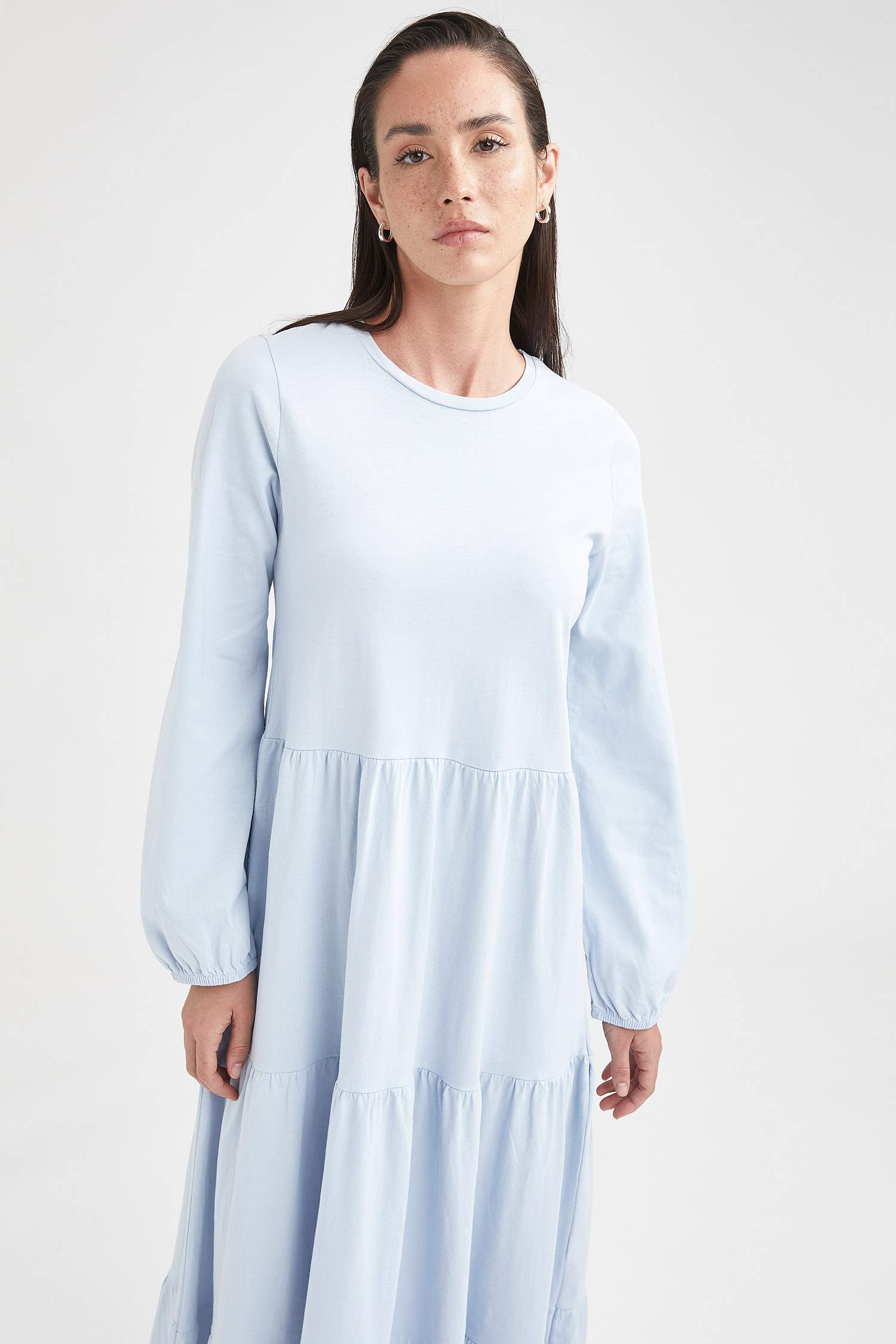 Volanlı Relax Fit Maxi Elbise