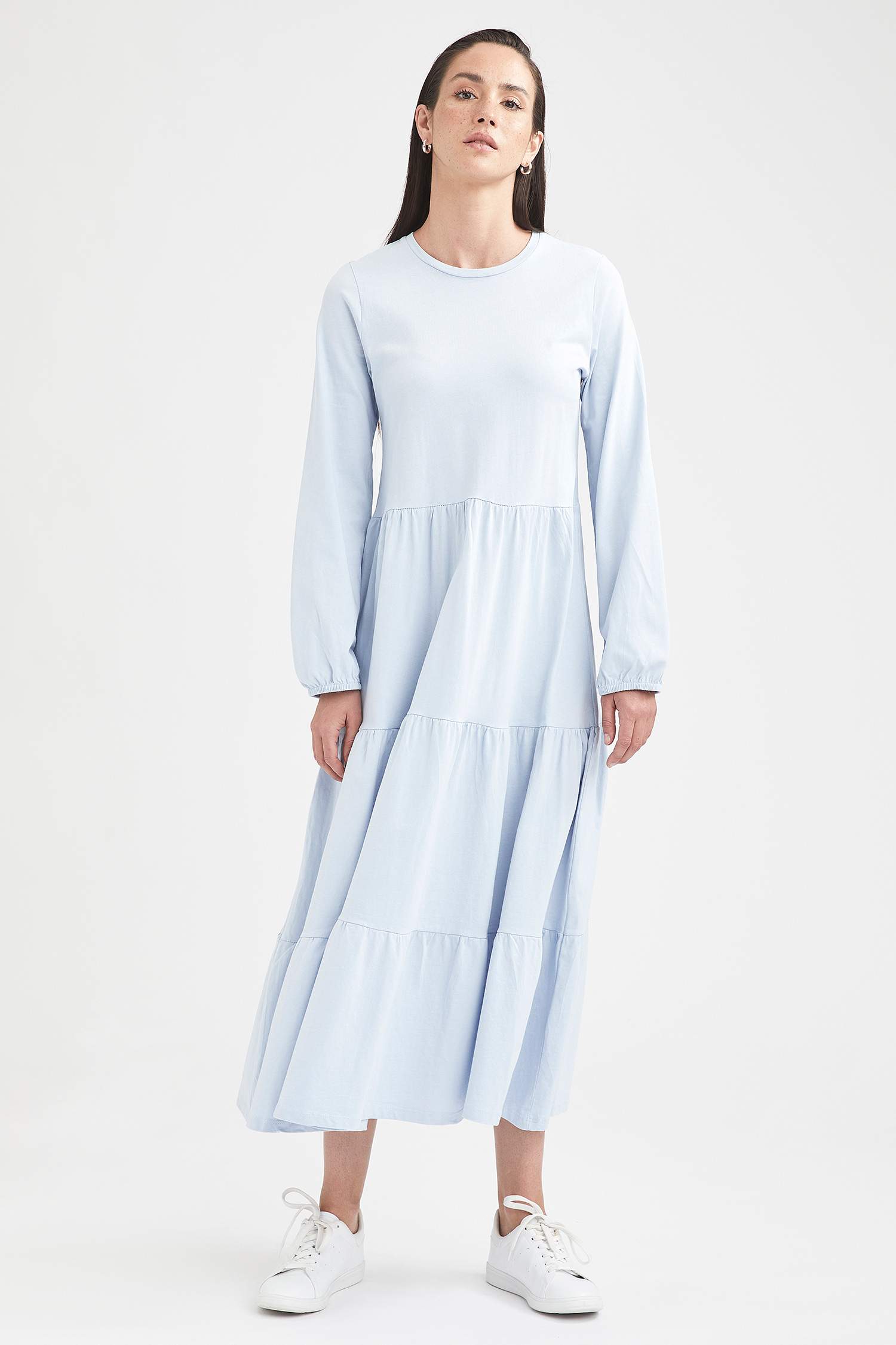 Volanlı Relax Fit Maxi Elbise