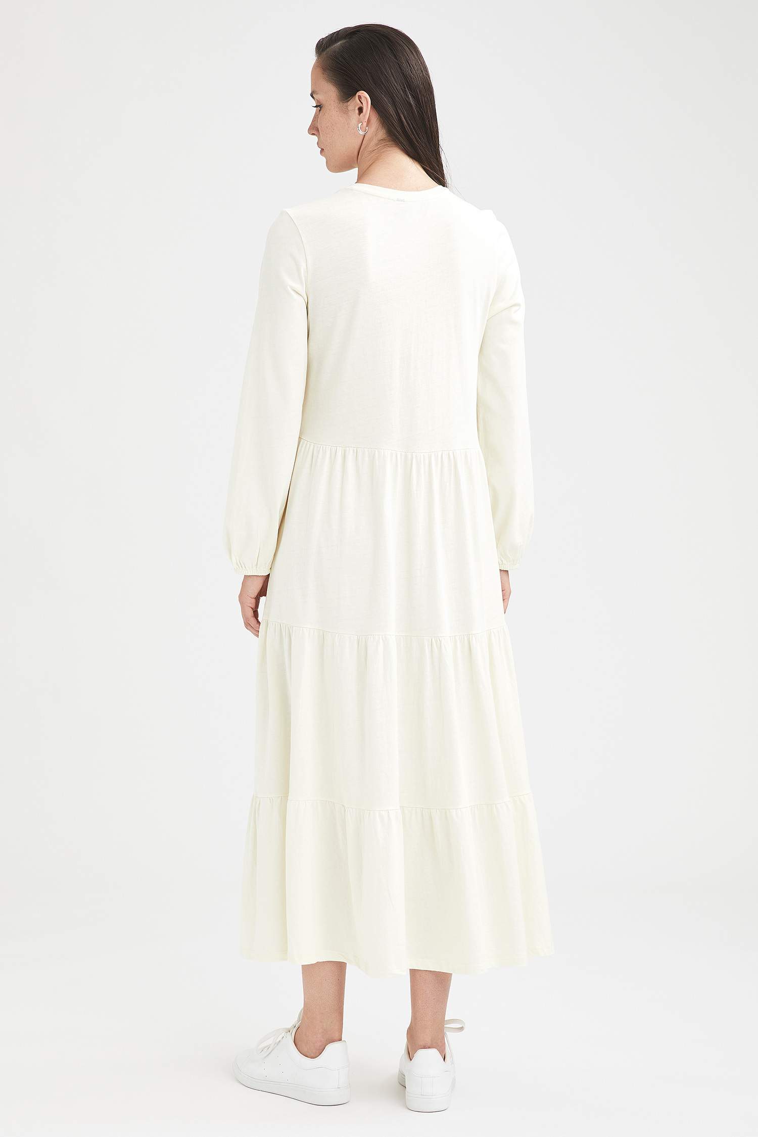 Volanlı Relax Fit Maxi Elbise