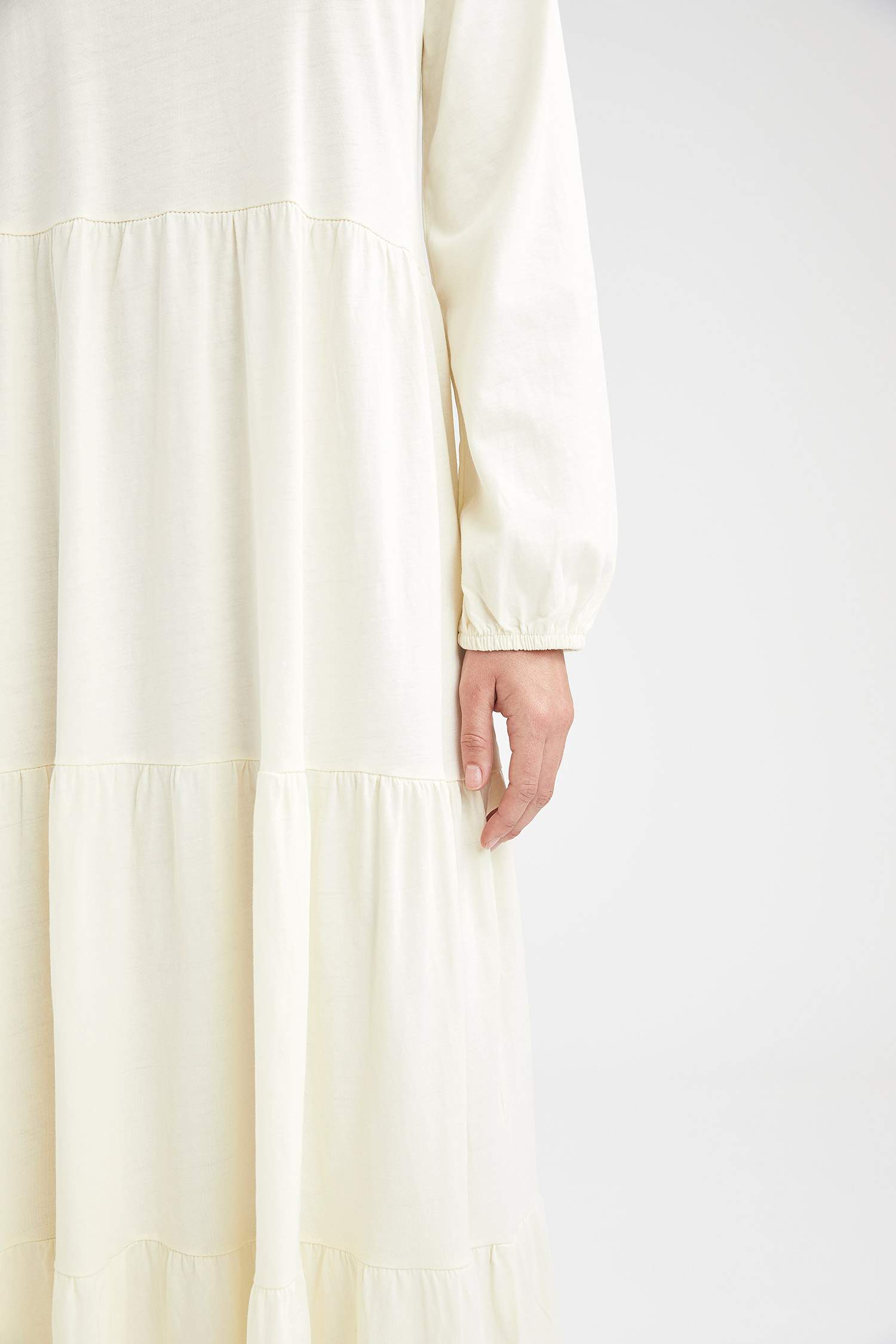 Volanlı Relax Fit Maxi Elbise