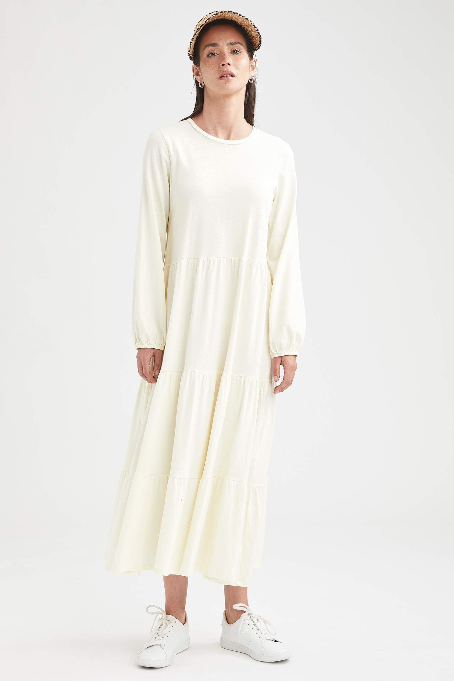 Volanlı Relax Fit Maxi Elbise
