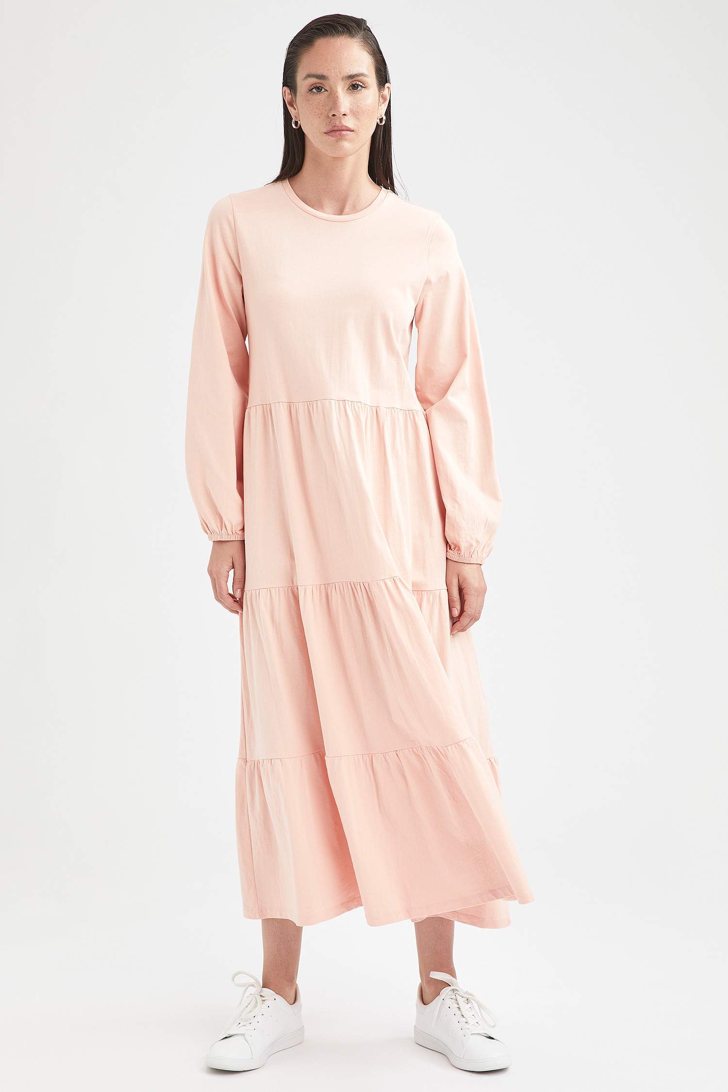 Volanlı Relax Fit Maxi Elbise
