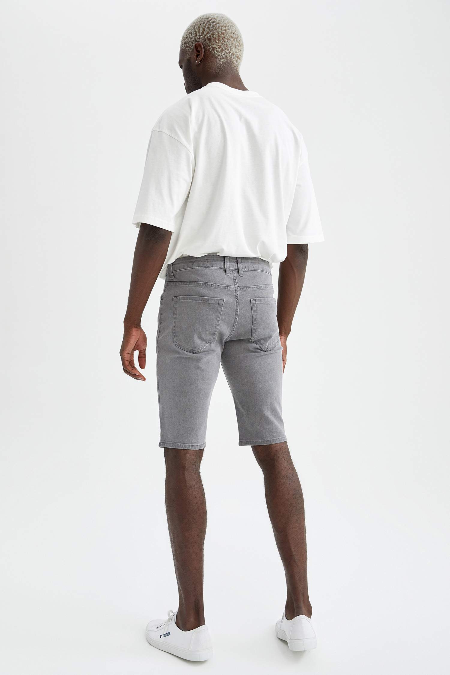 Slim Fit Jean Bermuda Şort
