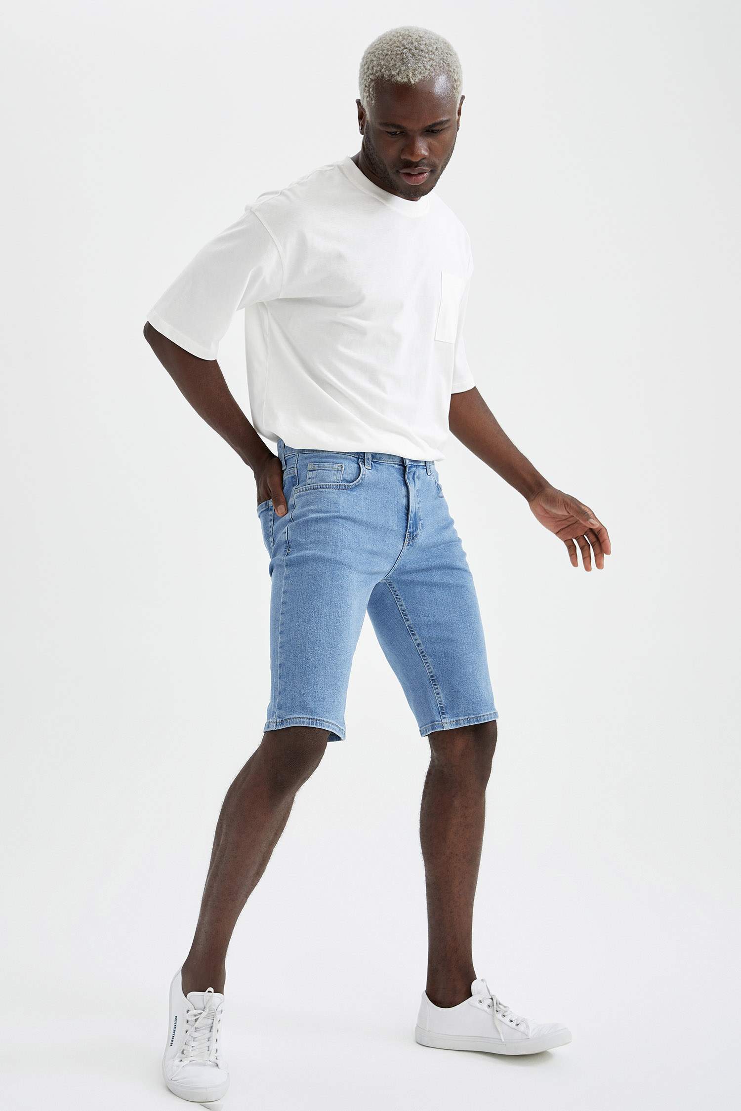 Regular Fit Jean Bermuda Şort