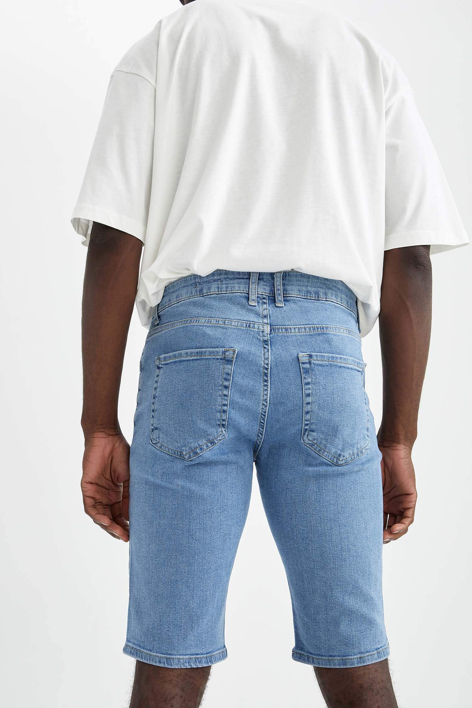 Regular Fit Jean Bermuda Şort