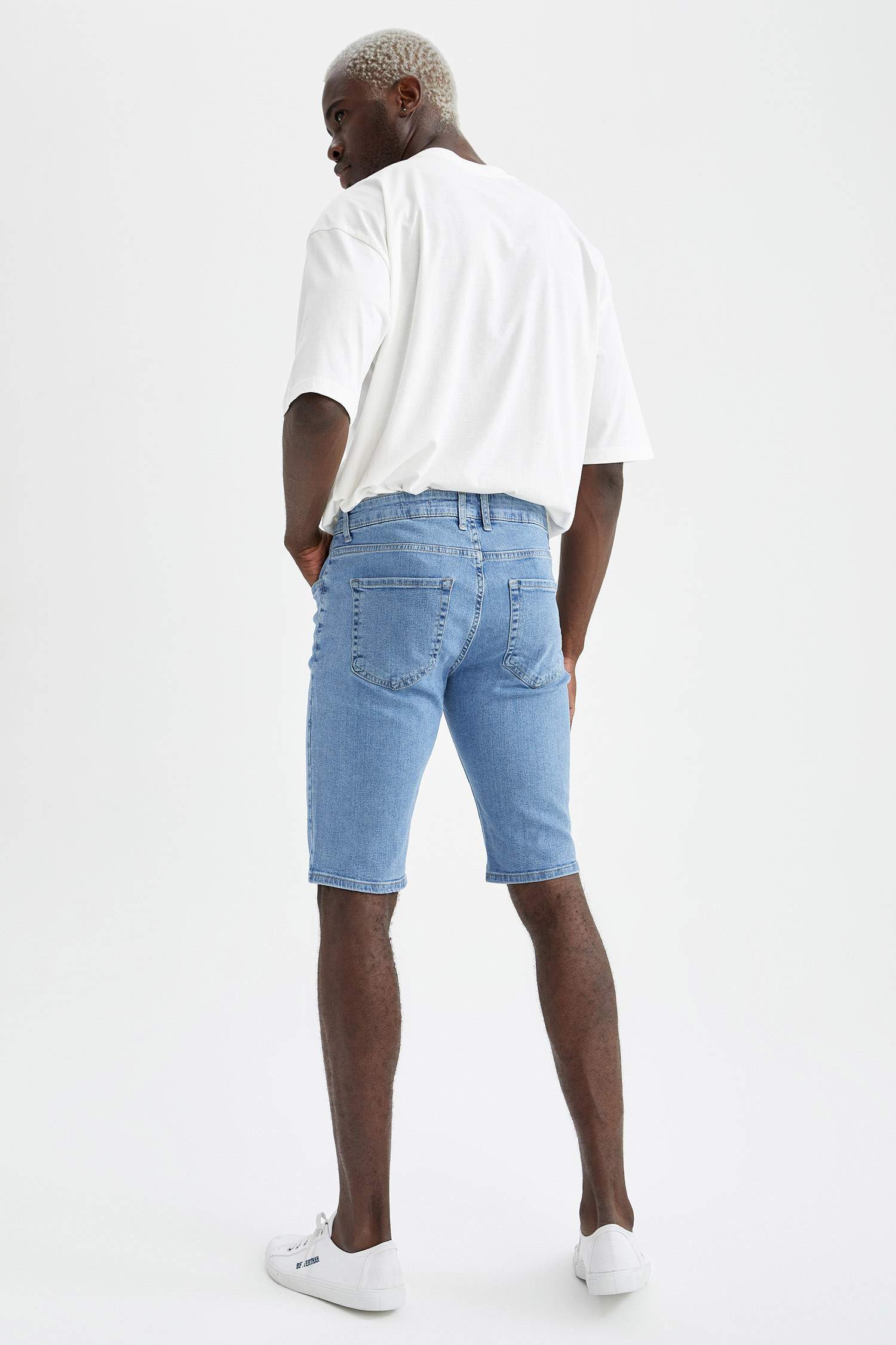 Regular Fit Jean Bermuda Şort