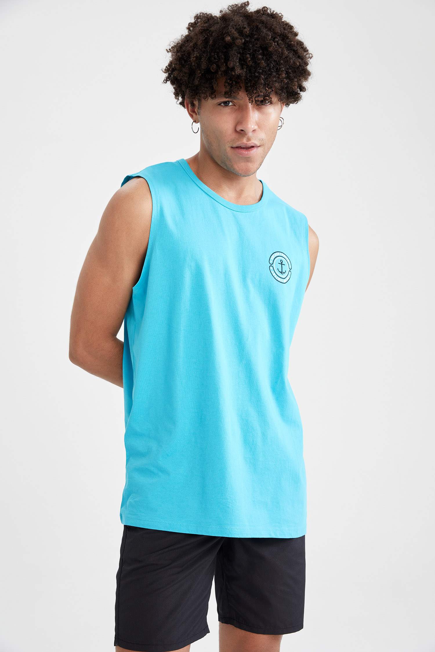 Regular Fit Baskılı Kolsuz Atlet