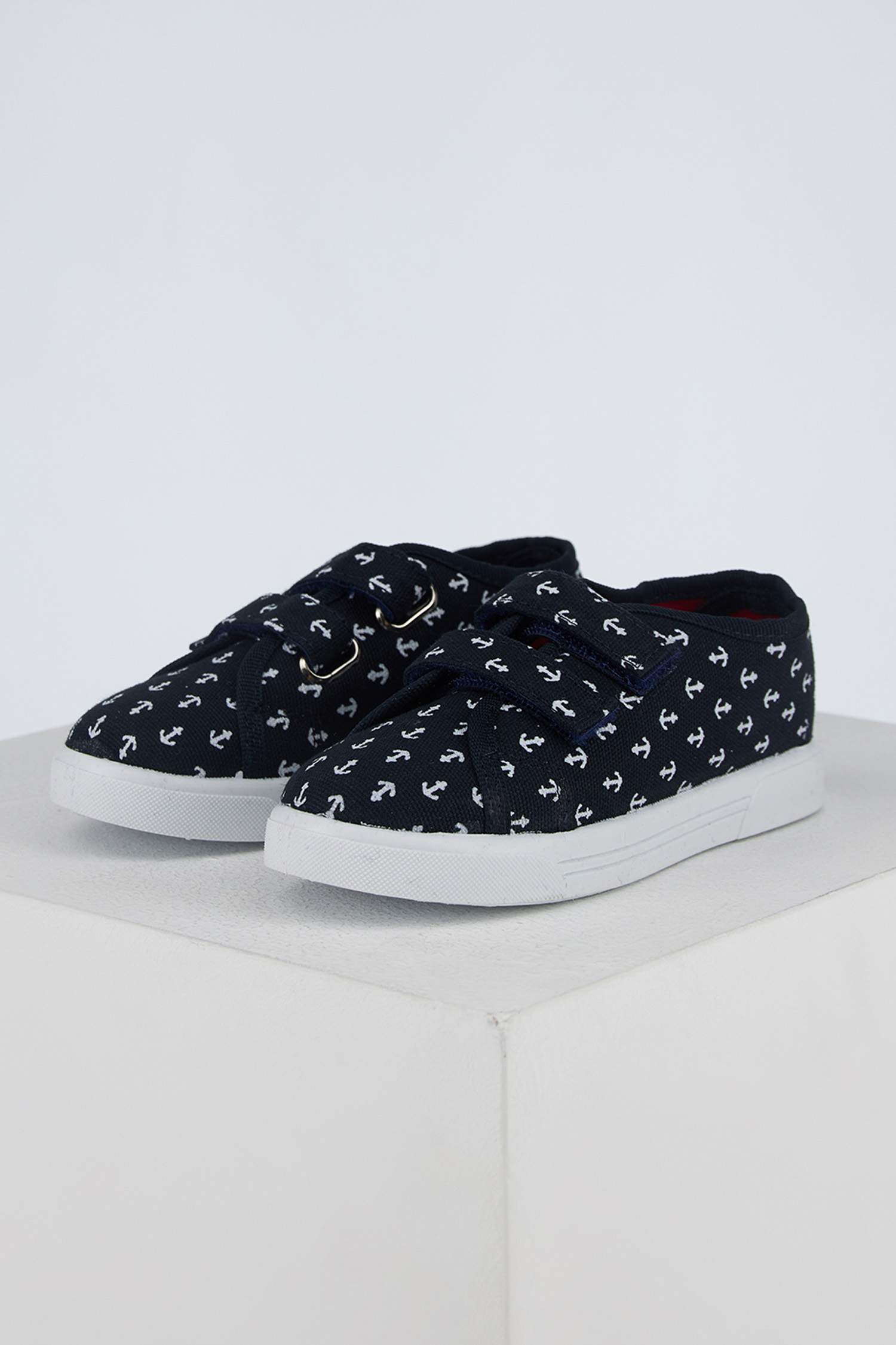 Erkek Çocuk Çapa Desenli Cırt Cırtlı Sneakers Ayakkabı