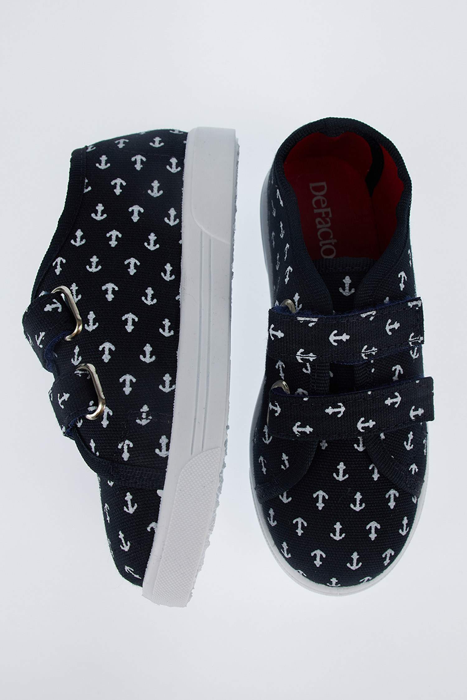 Erkek Çocuk Çapa Desenli Cırt Cırtlı Sneakers Ayakkabı