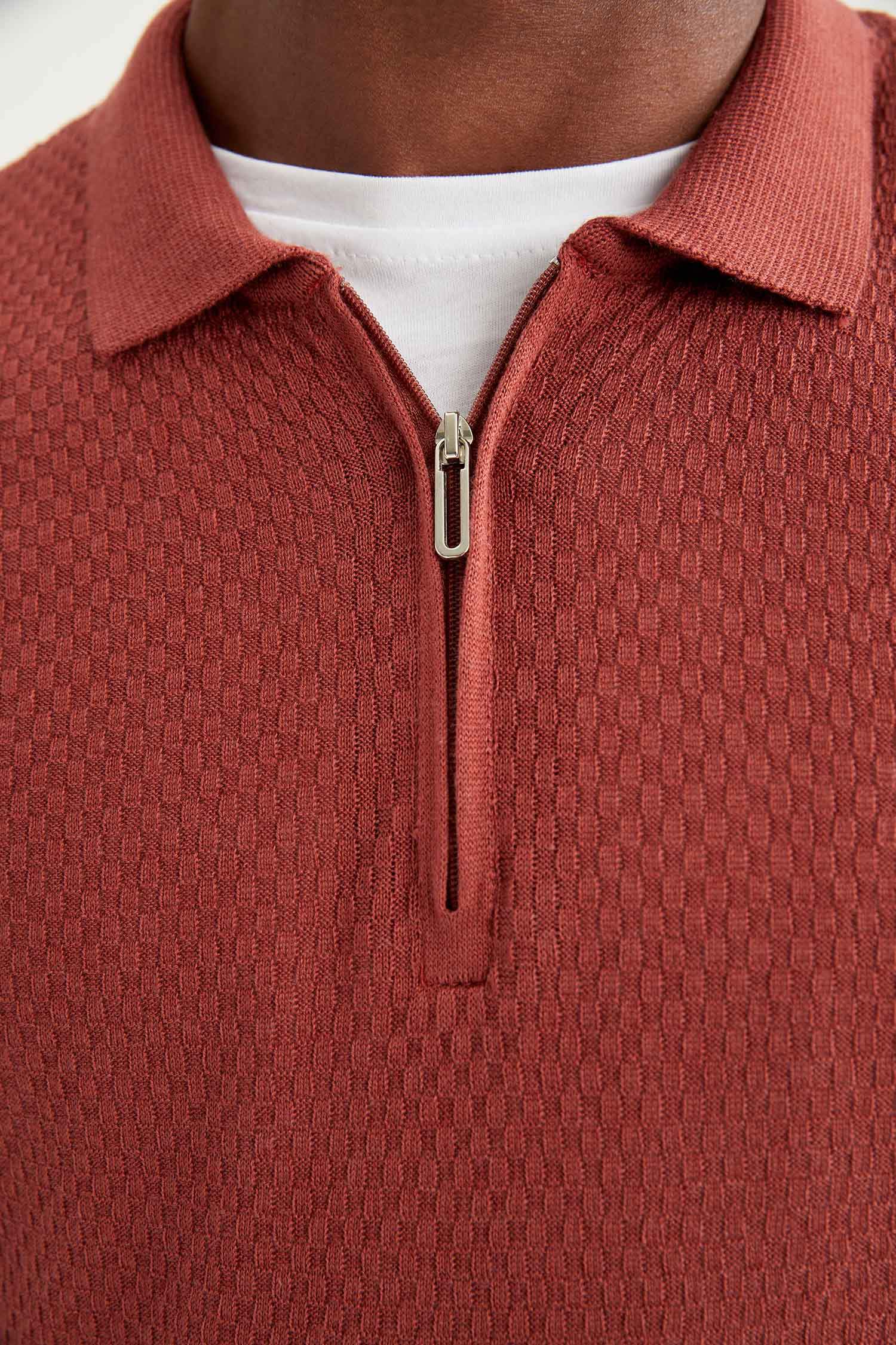 Slim Fit Polo Yaka Basic Triko Tişört