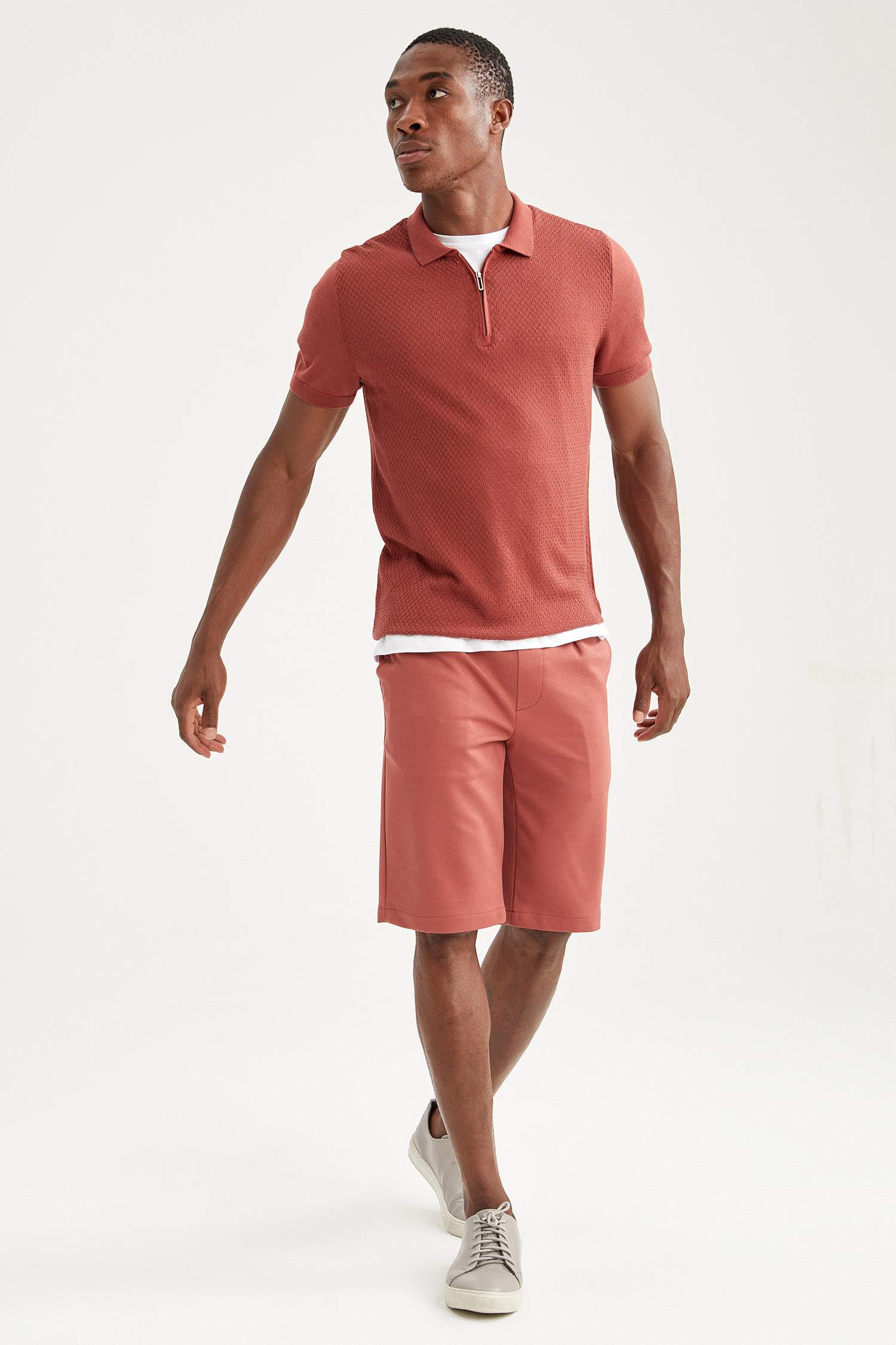 Slim Fit Polo Yaka Basic Triko Tişört