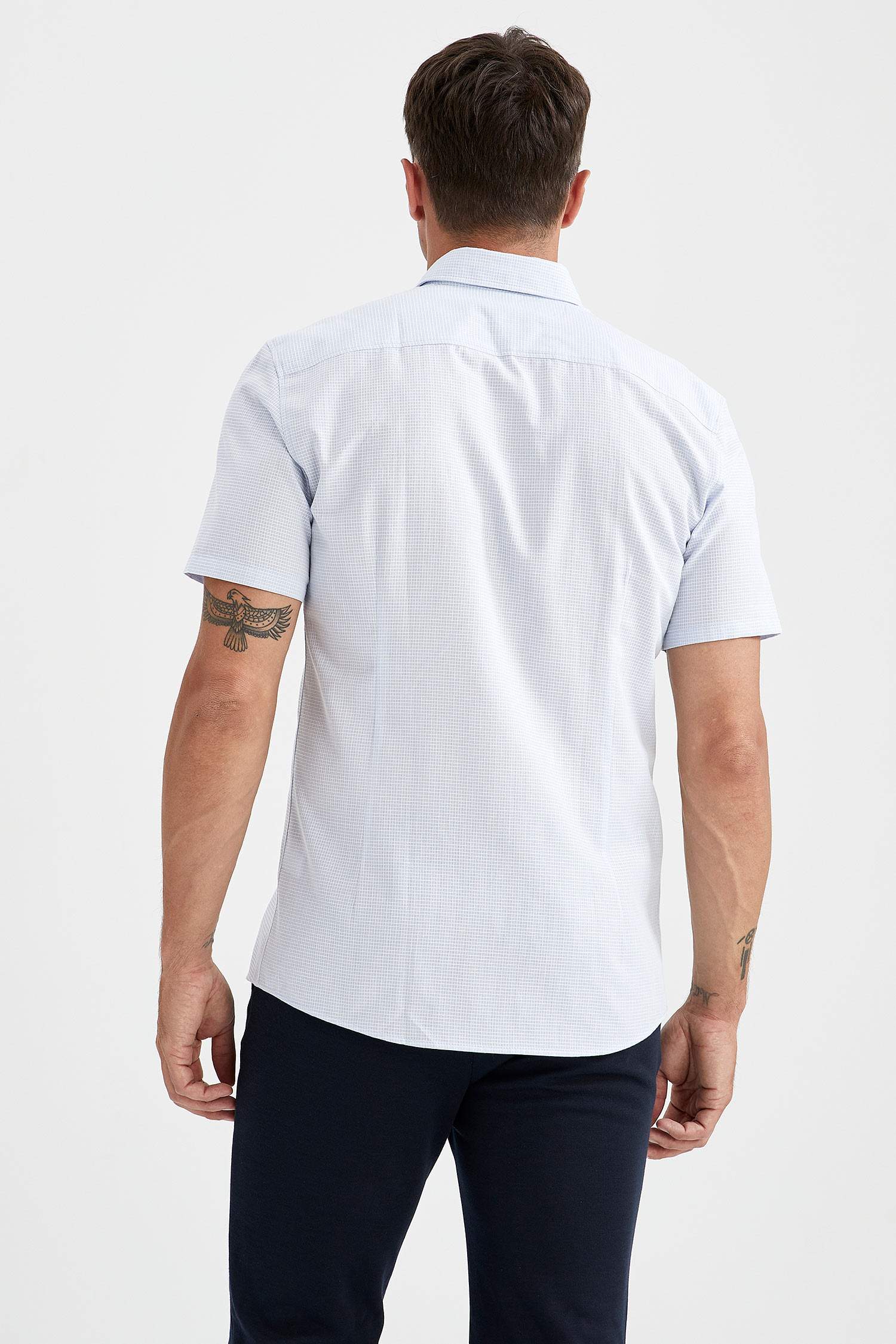 Slim Fit Basic Kısa Kollu Gömlek