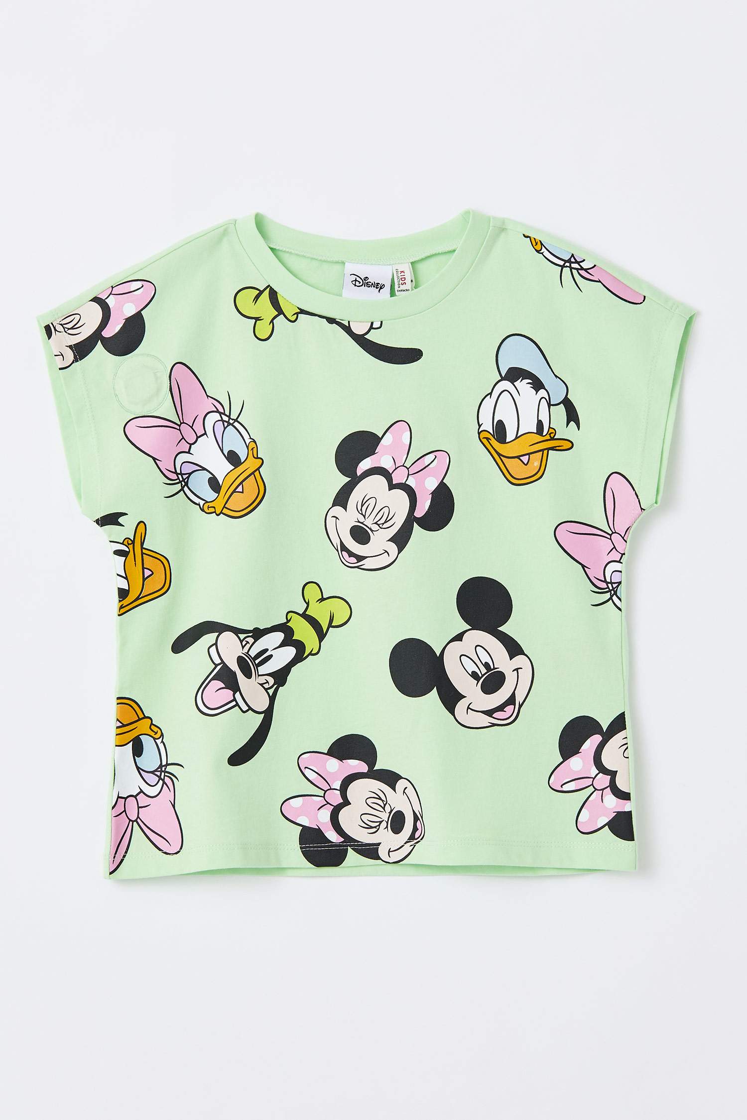 Kız Çocuk Walt Disney Lisanslı Dokunmatik Işıklı Kısa Kollu Tişört