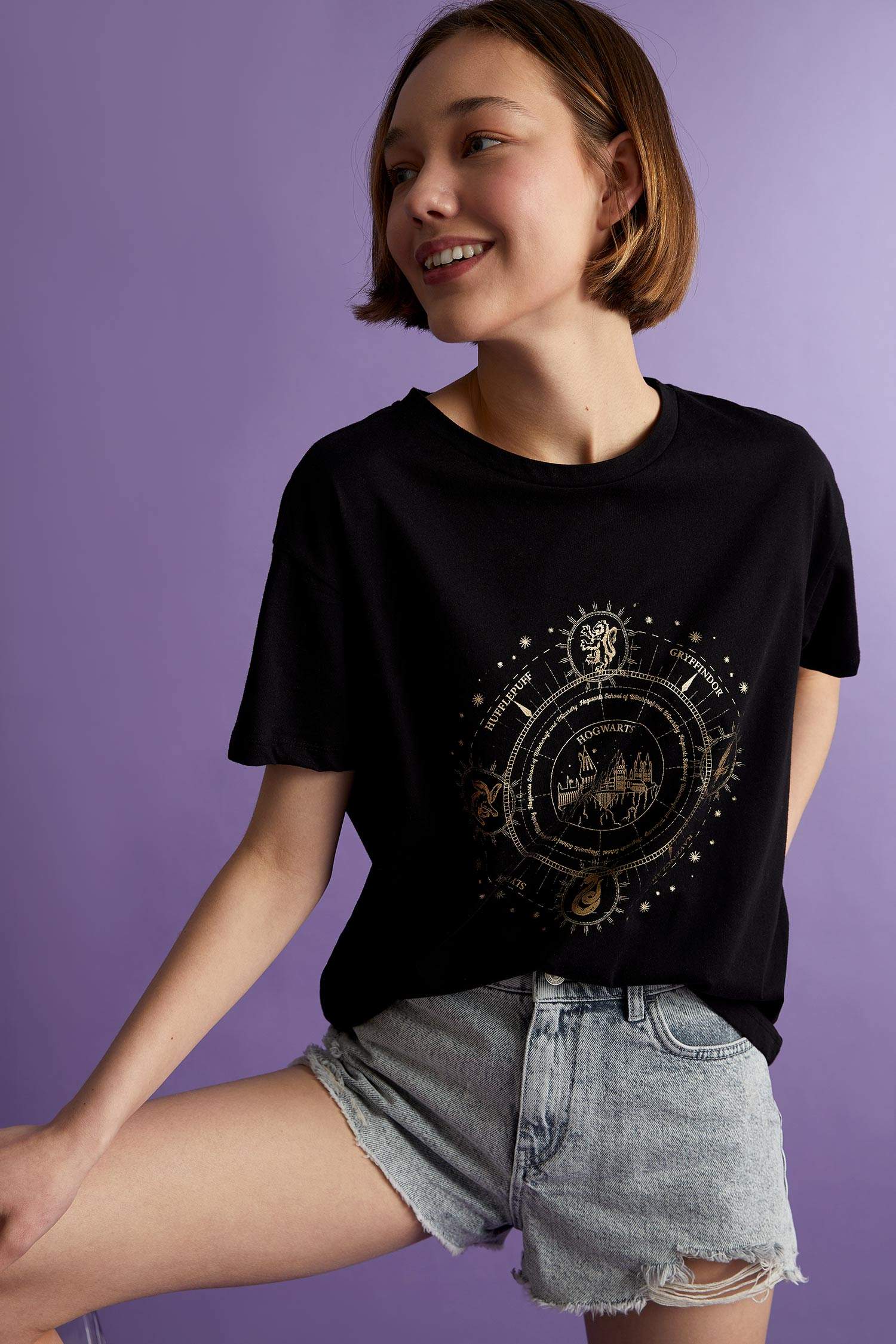 Coool Harry Potter Lisanslı Bisiklet Yaka Relax Fit Tişört