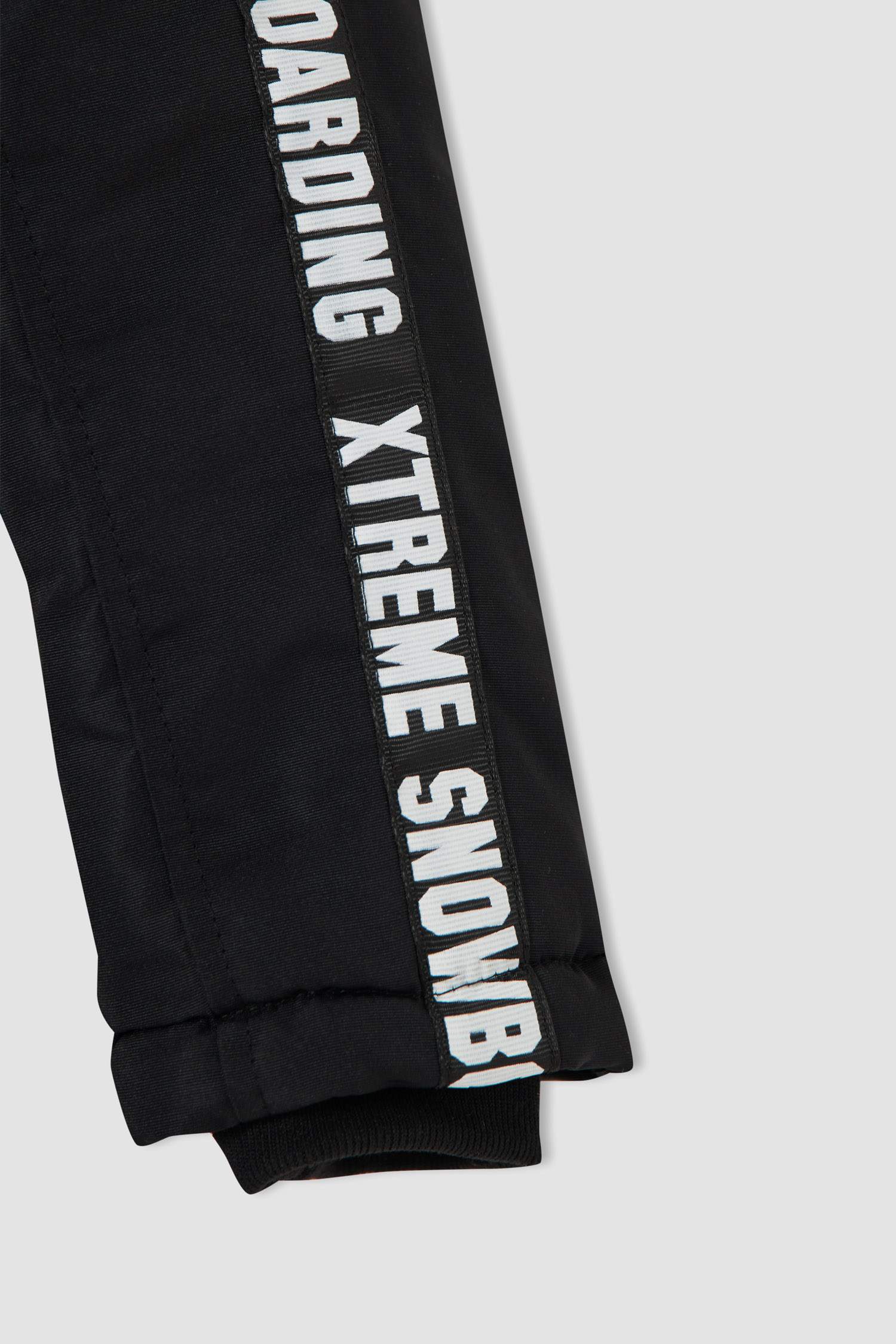 Erkek Çocuk Regular Fit Yazı Baskılı Çıkarılabilir Peluş Astarlı Kapüşonlu Parka