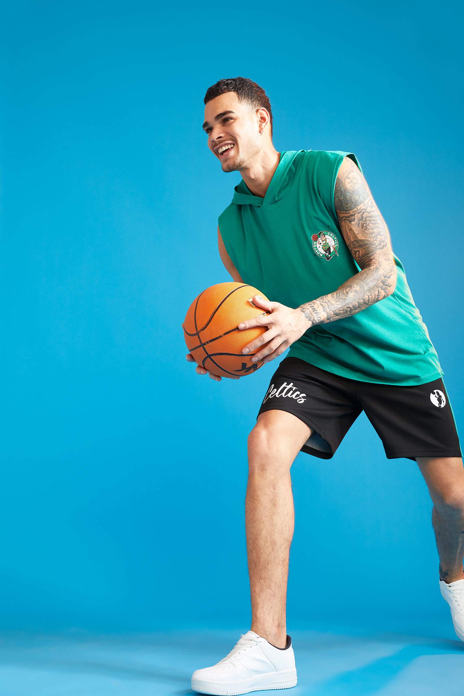 NBA Boston Celtics Lisanslı Oversize Fit Kapüşonlu Kolsuz Tişört