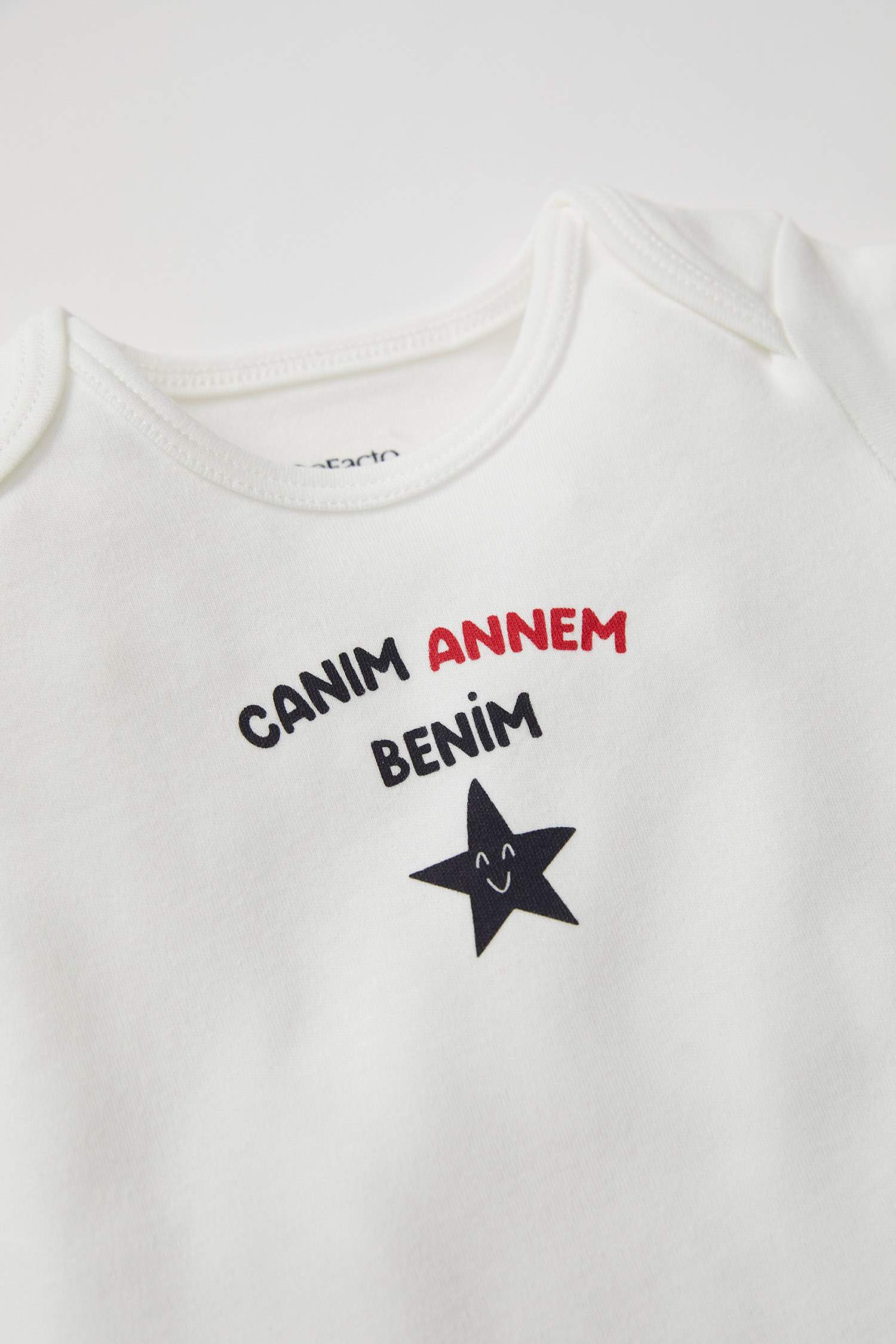 Unisex Canım Annem Benim Kısa Kollu Çıtçıtlı Pamuklu Body