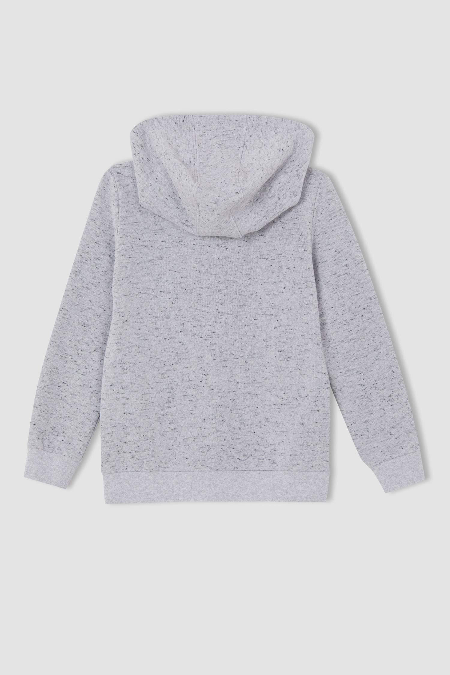 Erkek Çocuk Kapüşonlu İçi Yumuşak Tüylü Sweat Hırka