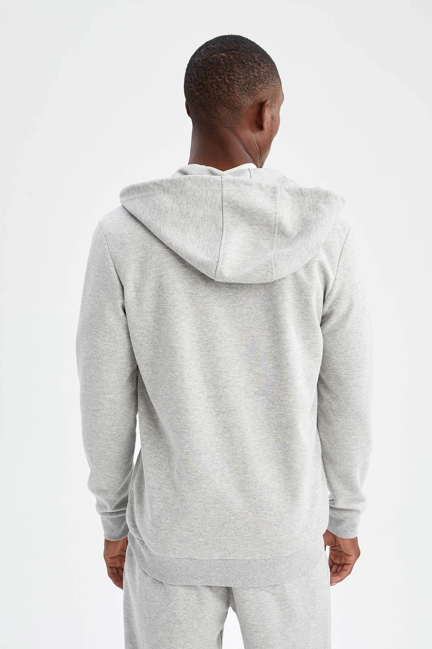 Regular Fit Kapüşonlu Fermuarlı Sweatshirt