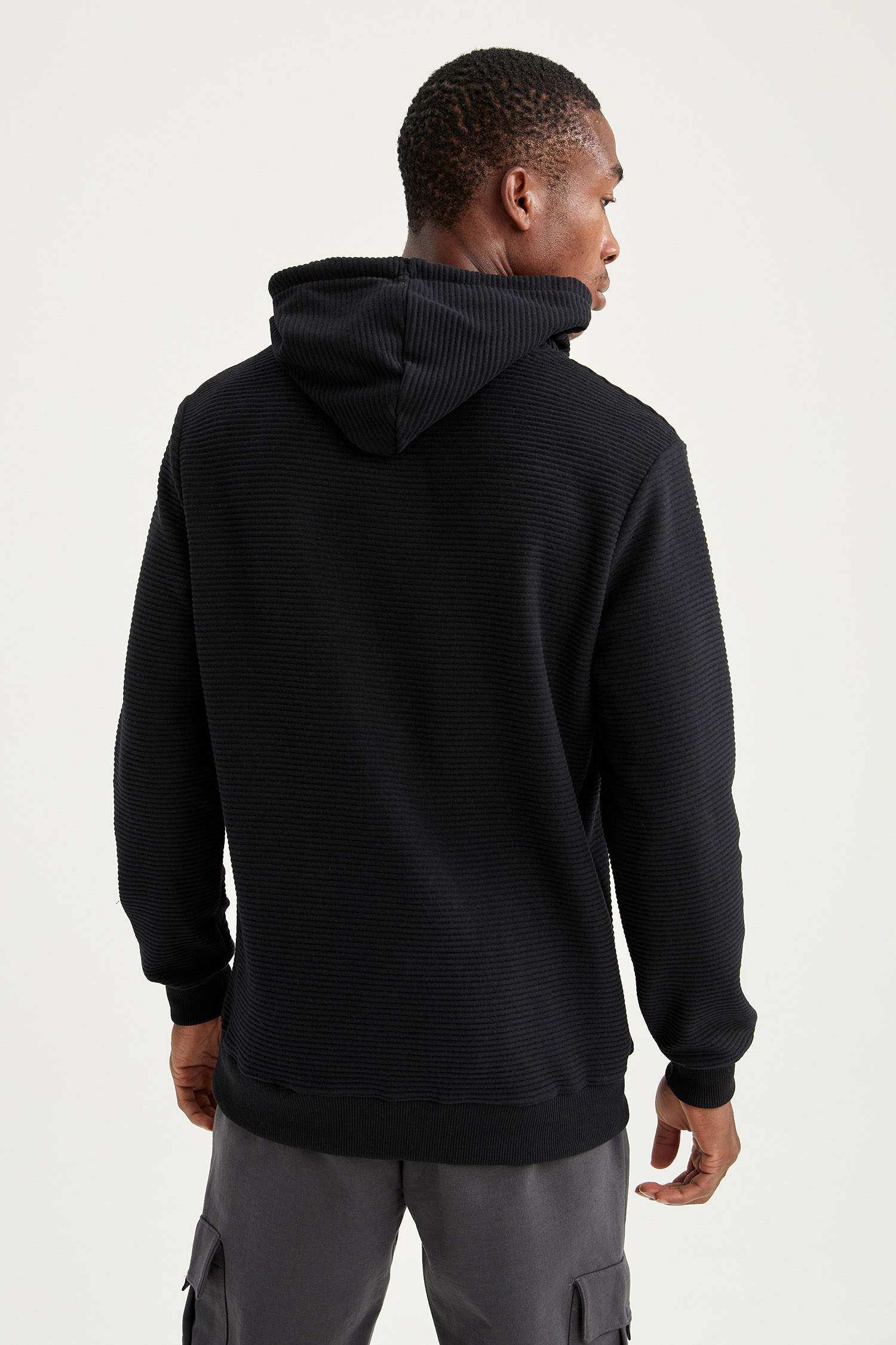 Regular Fit Kapüşonlu Basic Sweatshirt